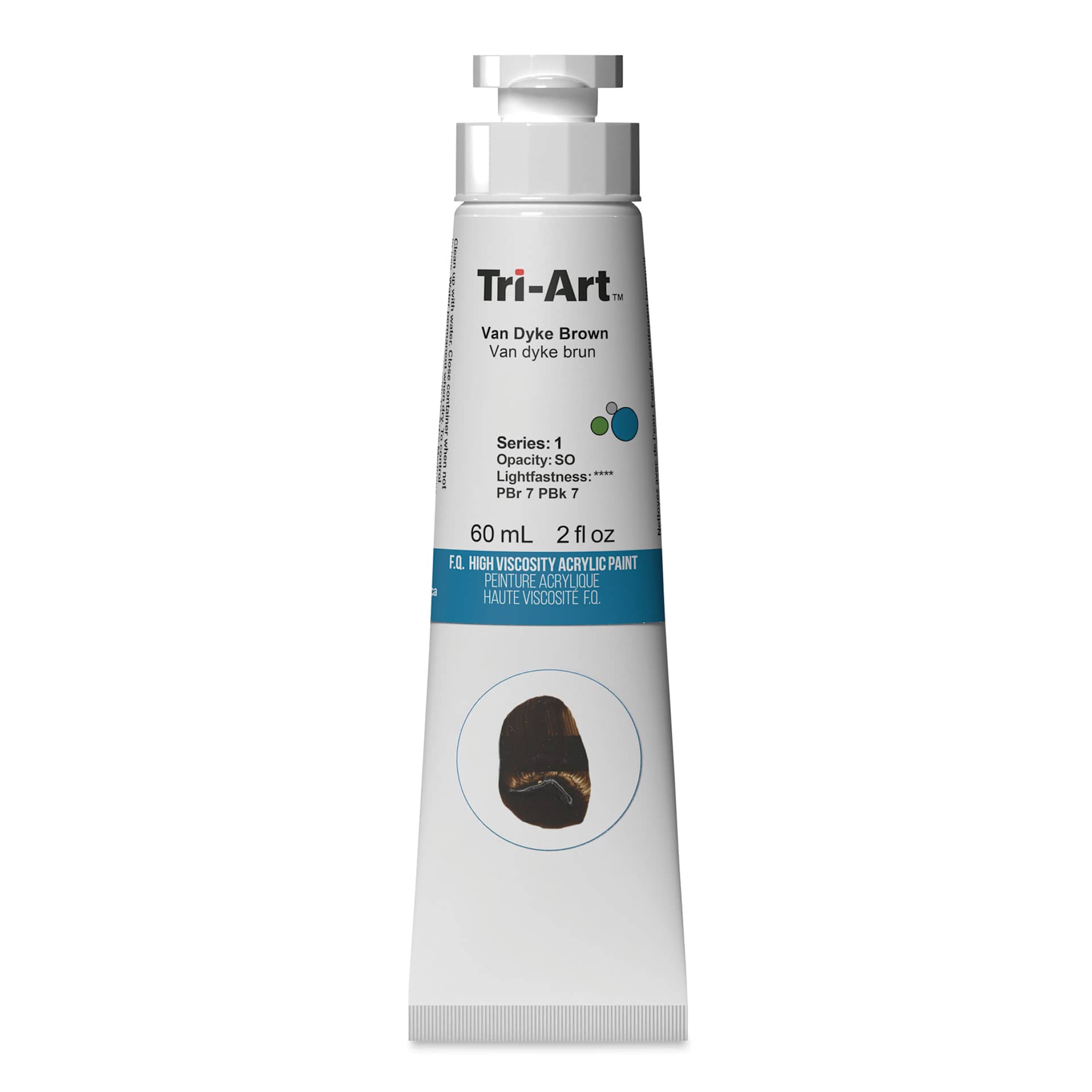 Tri-Art High Viscosity Artist Acrylic - Van Dyke Brown, 60 ml
