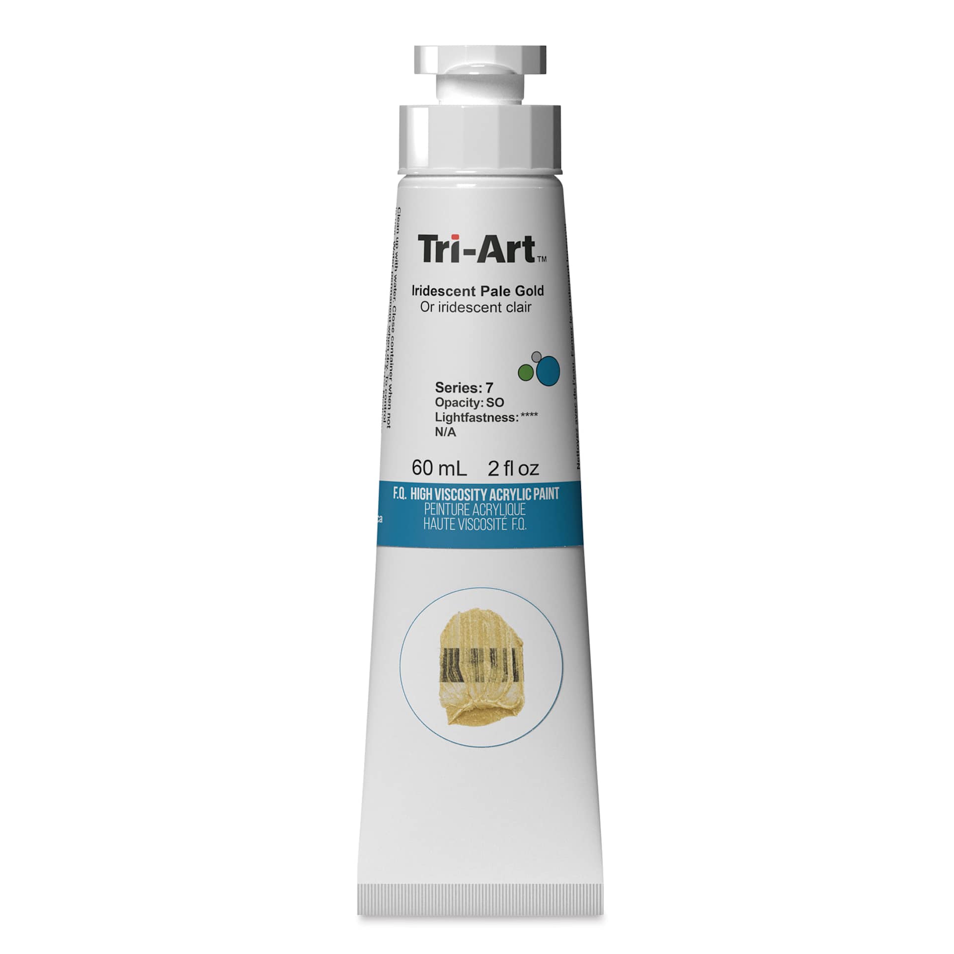 Tri-Art High Viscosity Artist Acrylic - Iridescent Pale Gold, 60 ml