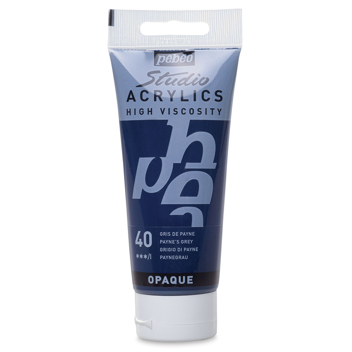 Pebeo High Viscosity Acrylics - Payne's Grey, 100 ml tube