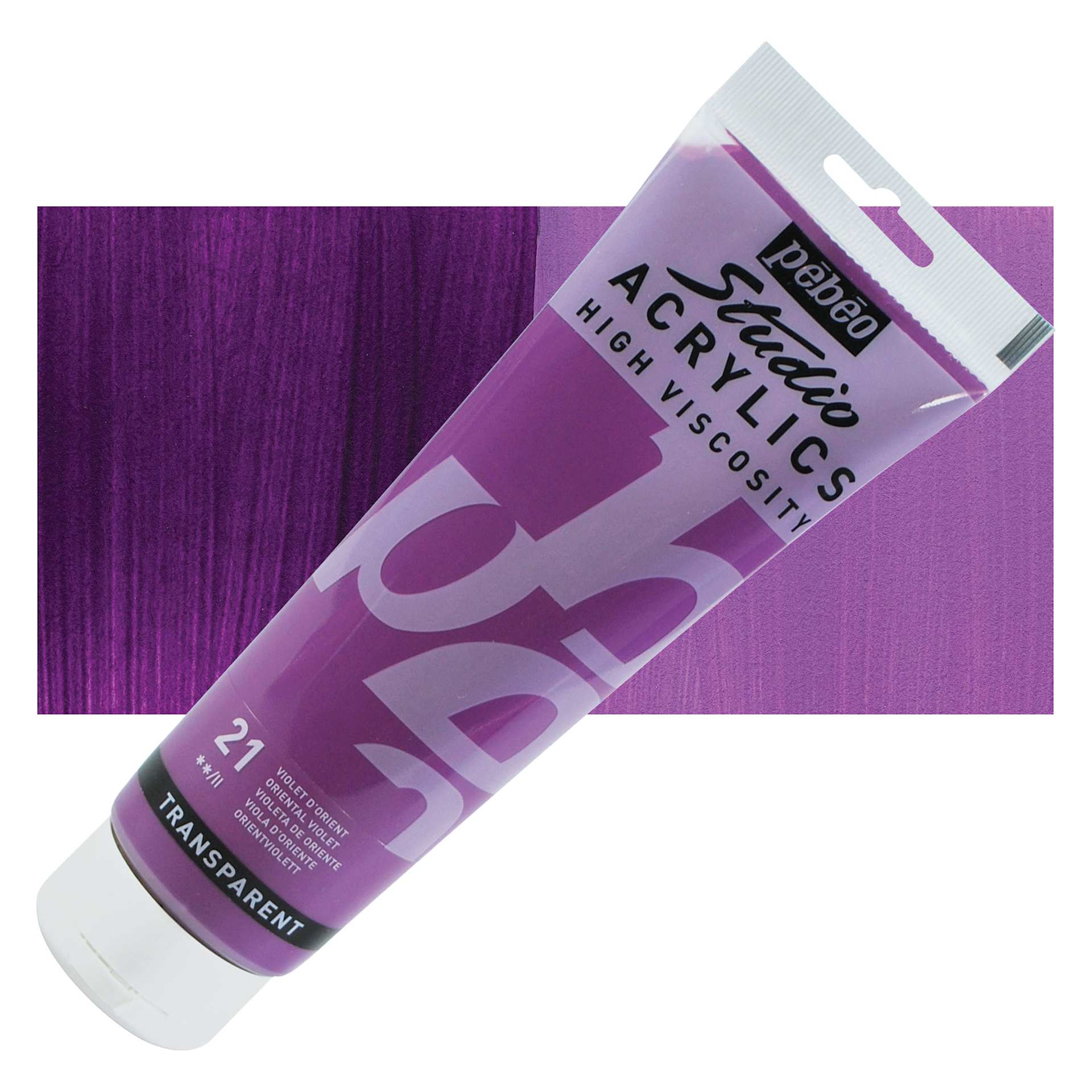 Pebeo High Viscosity Acrylic - Payne's Gray, 250 ml, Tube and swatch