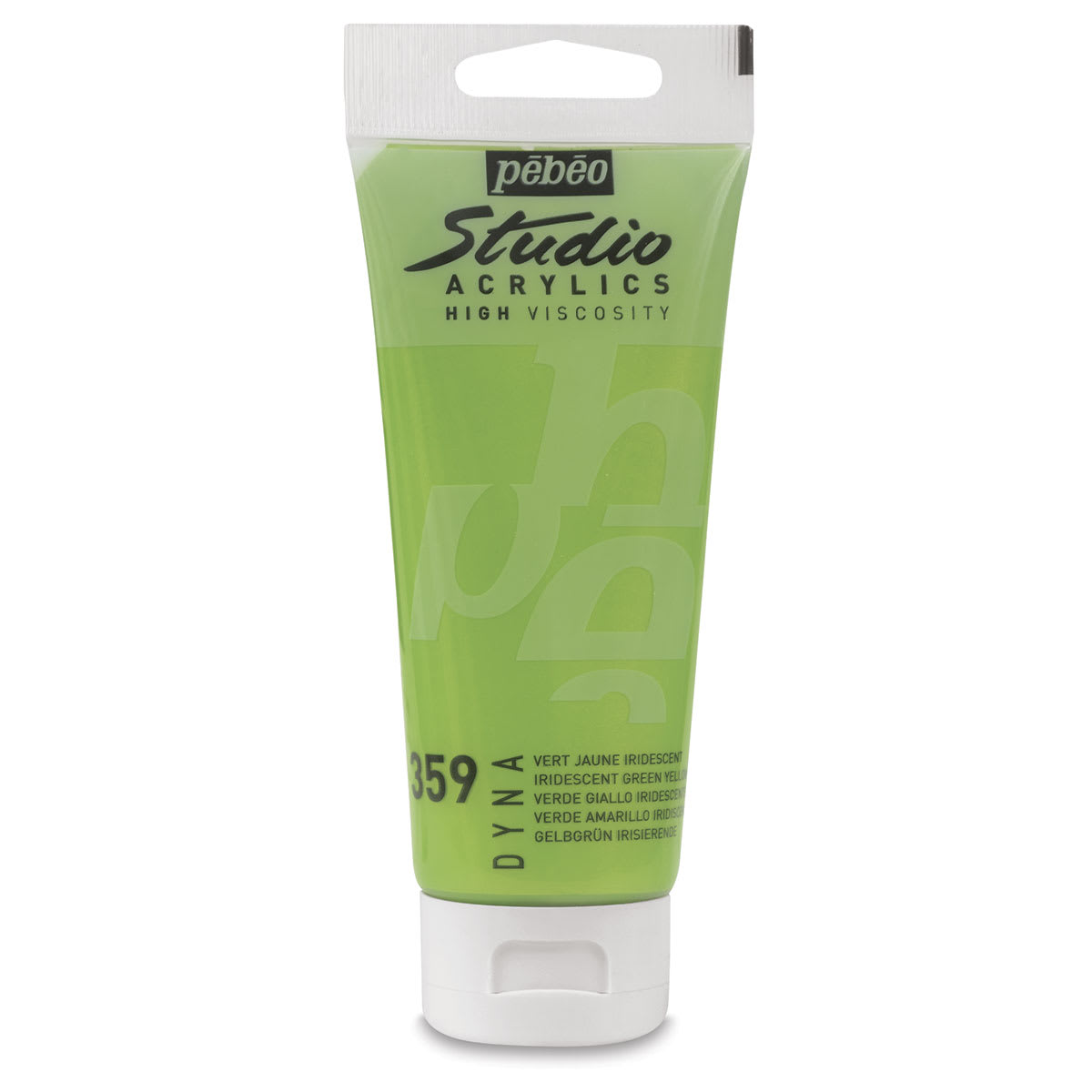 Pebeo High Viscosity Acrylics - Iridescent Green/Yellow, 100 ml tube