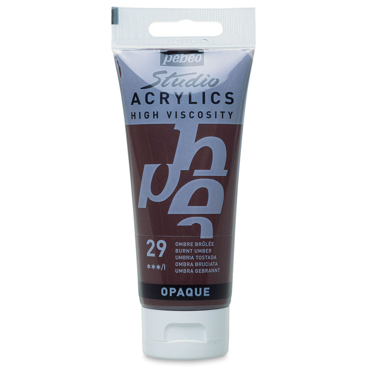 Pebeo High Viscosity Acrylics - Burnt Umber, 100 ml tube