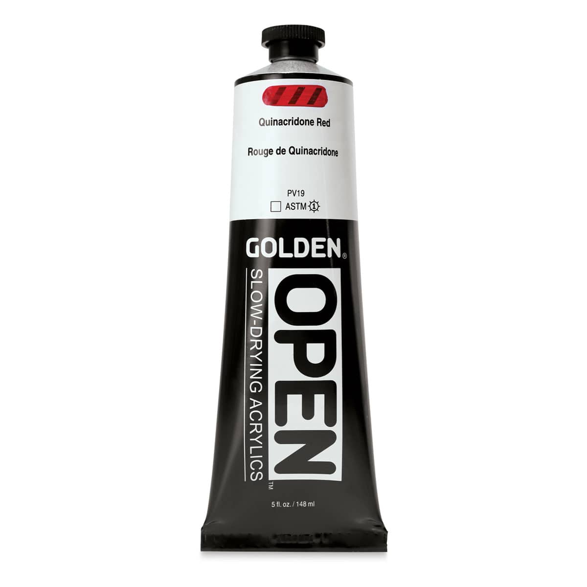 Golden Open Acrylics - Quinacridone Red, 5 oz Tube
