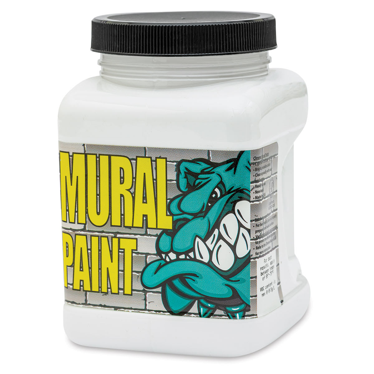 Chroma Acrylic Mural Paint - Polar, 16 oz, Jar (Angled view)