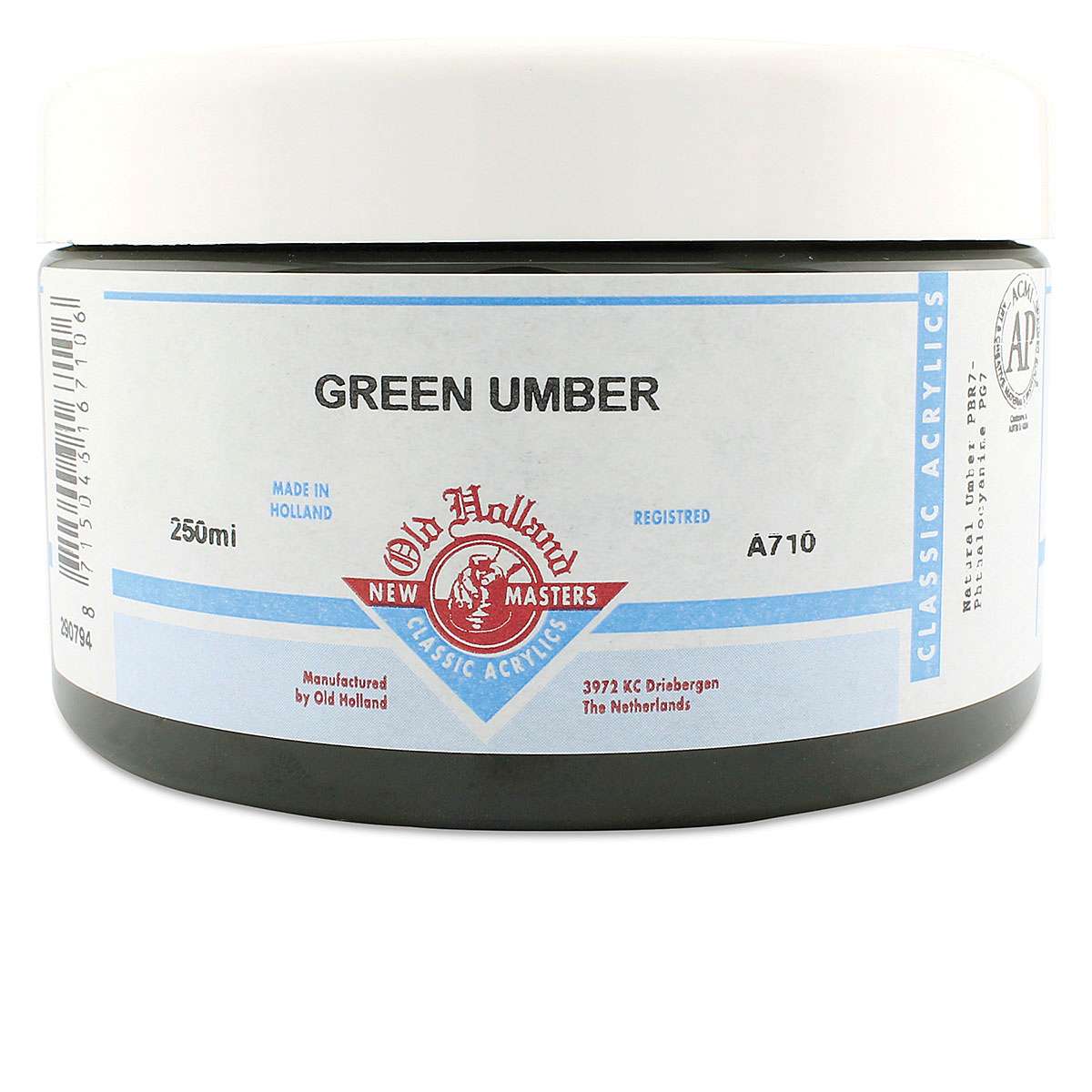 Old Holland New Masters Classic Acrylics - Green Umber, 250 ml jar