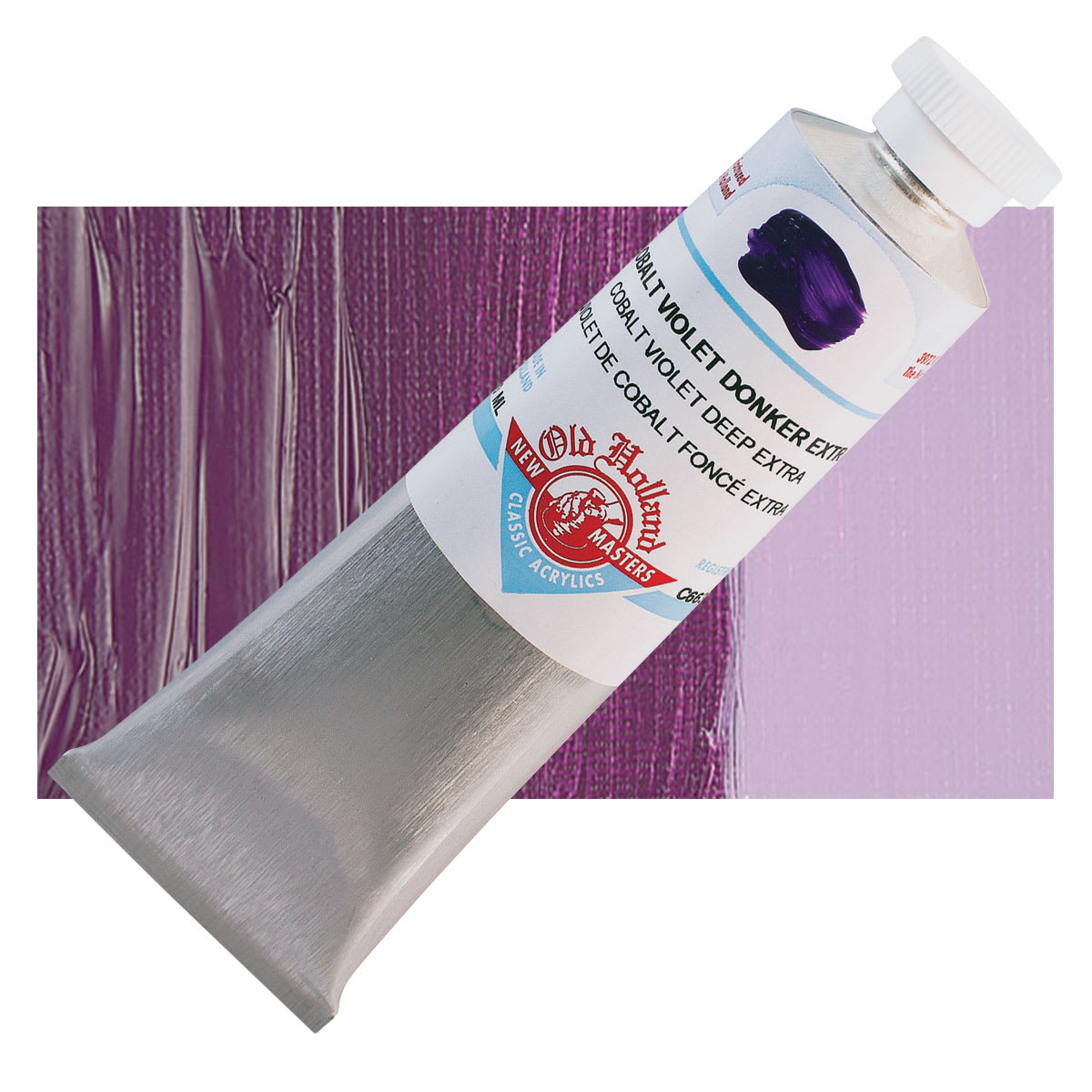 Old Holland New Masters Classic Acrylic Paint - Cobalt Violet Dark Extra and swatch