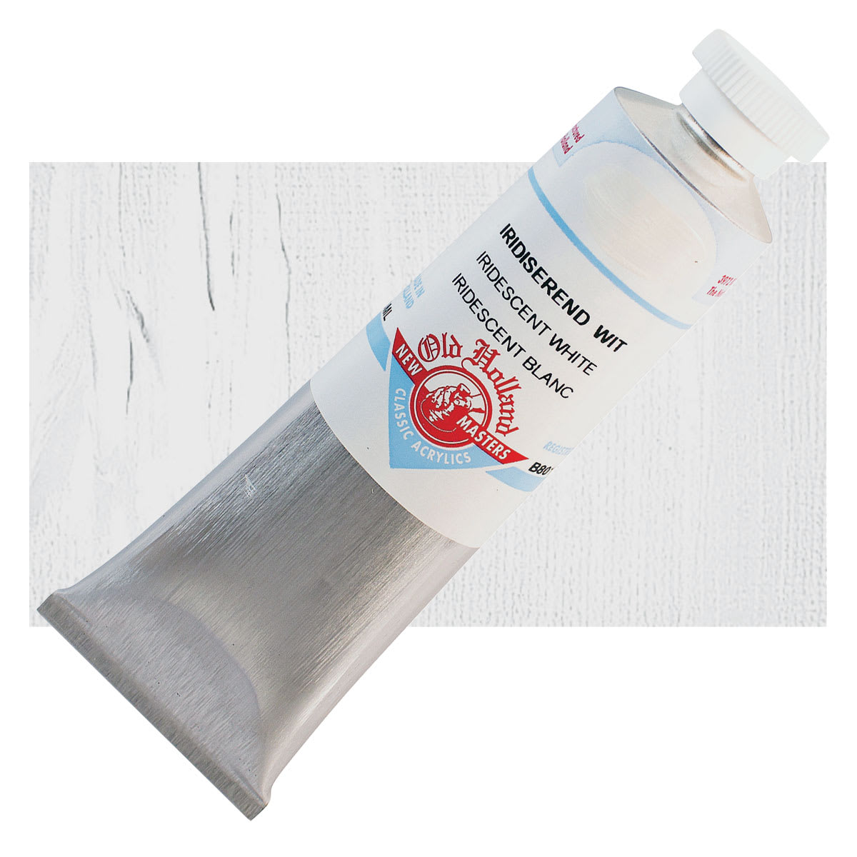 Old Holland New Masters Classic Acrylic Paint - Iridescent White, 60 ml tube and swatch
