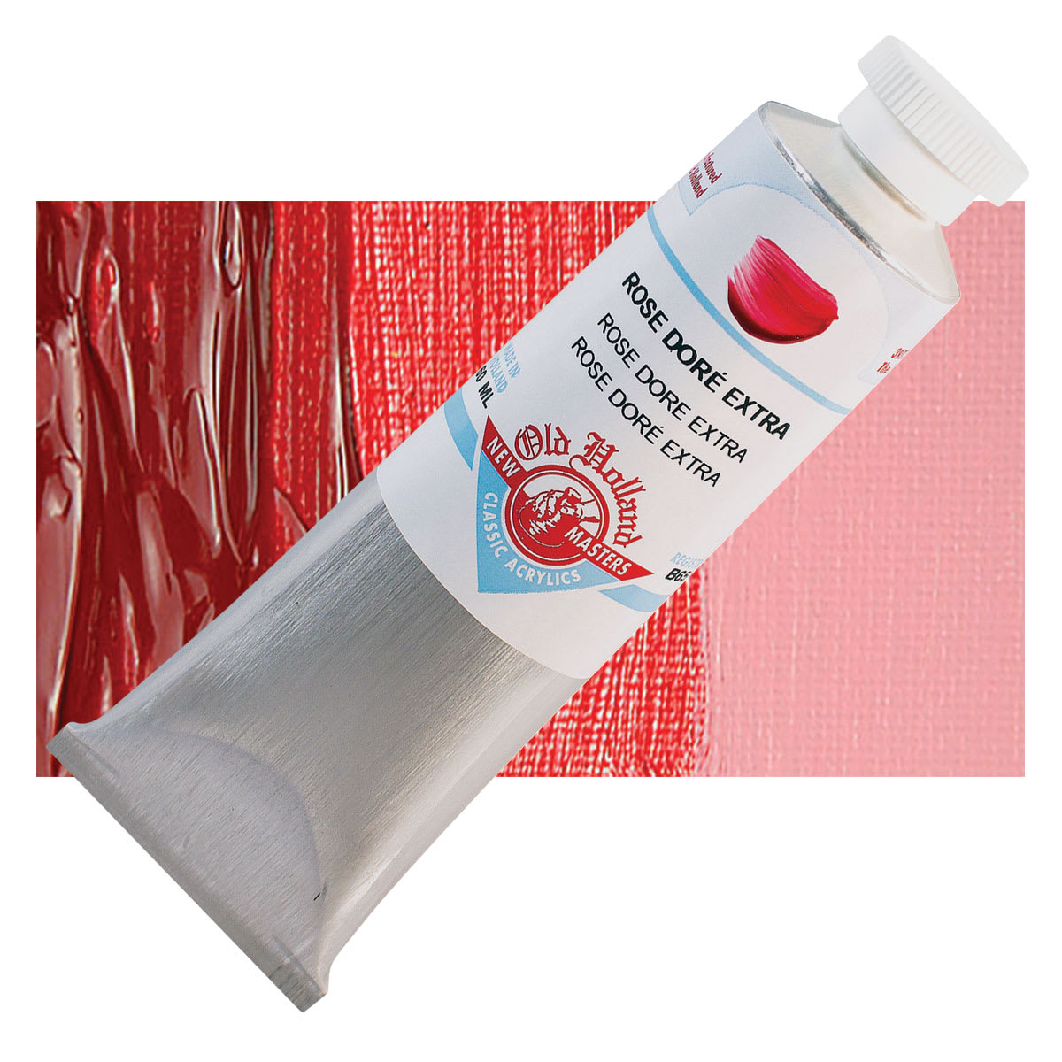 Old Holland New Masters Classic Acrylic Paint - Rose Dore Extra and swatch