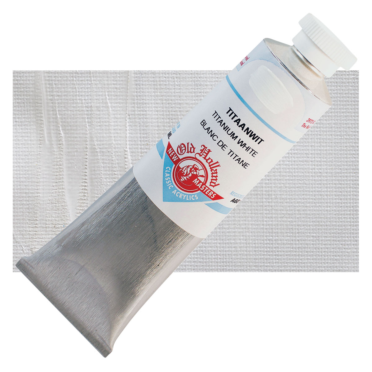 Old Holland New Masters Classic Acrylic Paint - Titanium White, 60 ml tube and swatch
