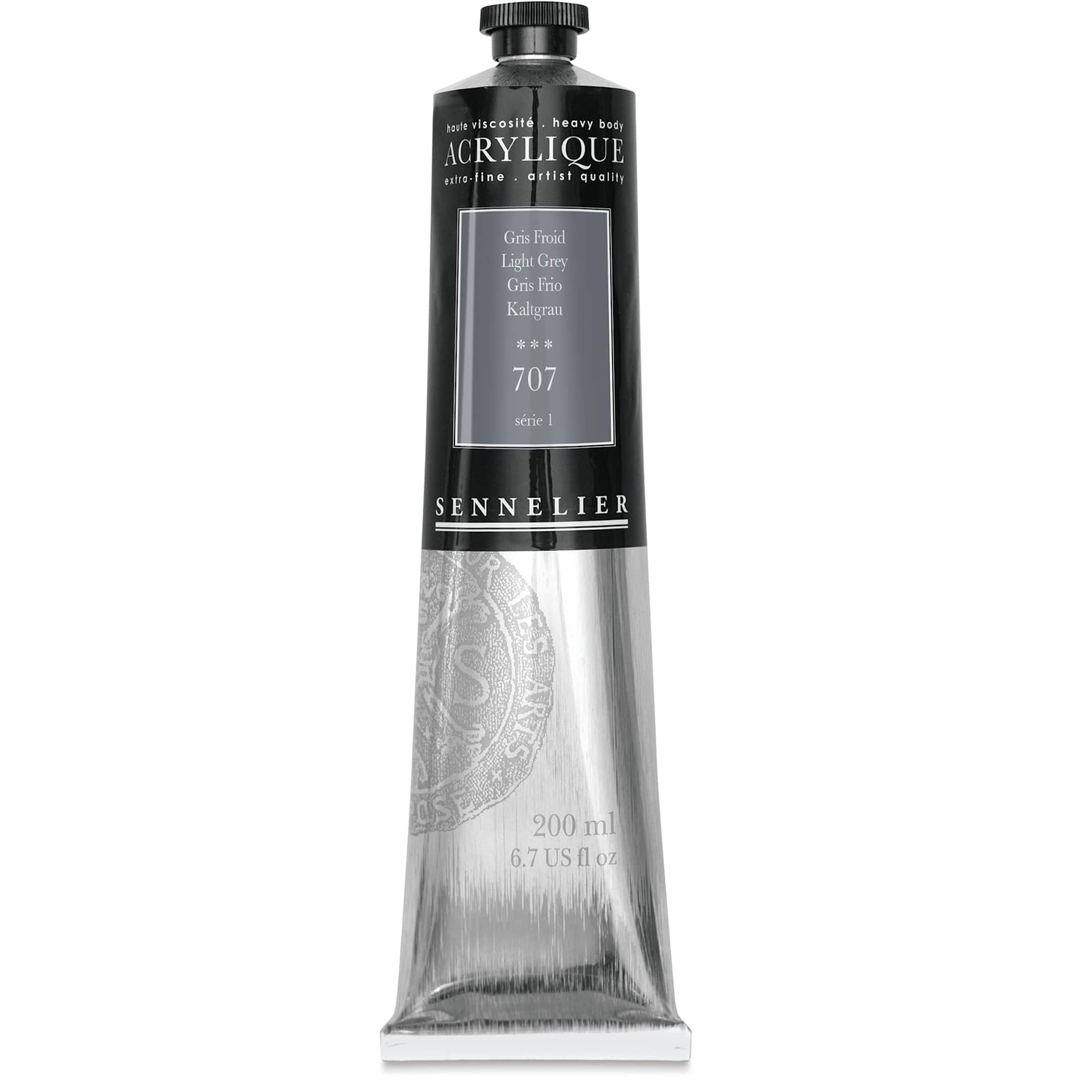 Sennelier Extra-Fine Artist Acryliques - Light Gray, 200 ml tube