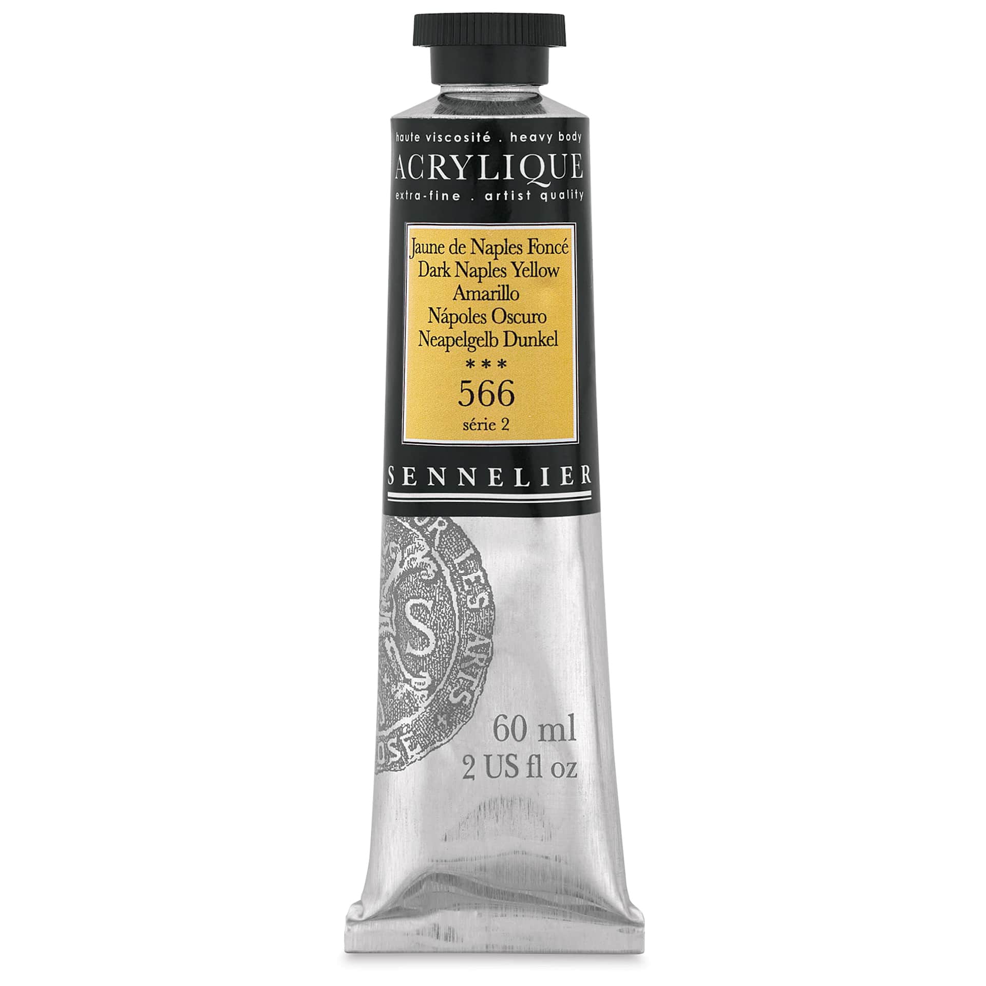 Sennelier Extra-Fine Artist Acryliques - Dark Naples Yellow, 60 ml tube