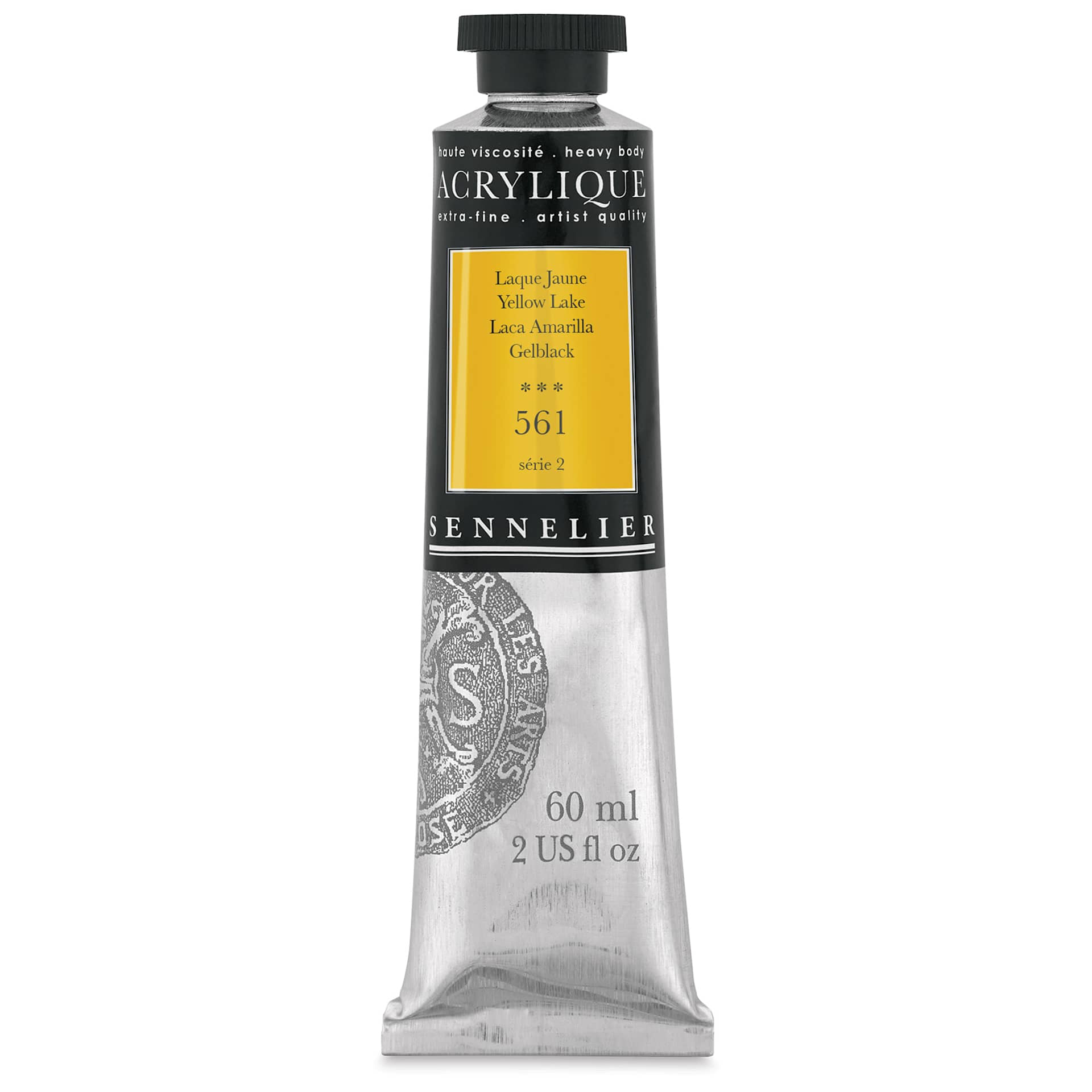 Sennelier Extra-Fine Artist Acryliques - Yellow Lake, 60 ml tube