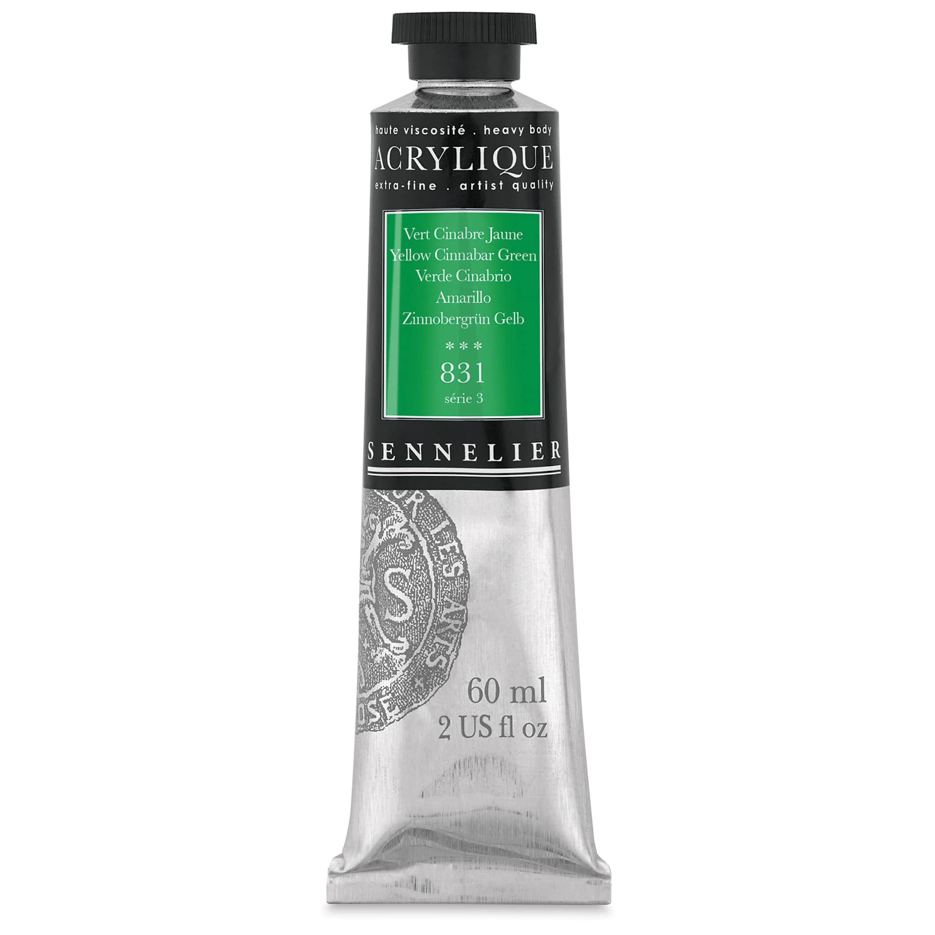 Sennelier Extra-Fine Artist Acryliques - Yellow Cinnabar Green, 60 ml tube
