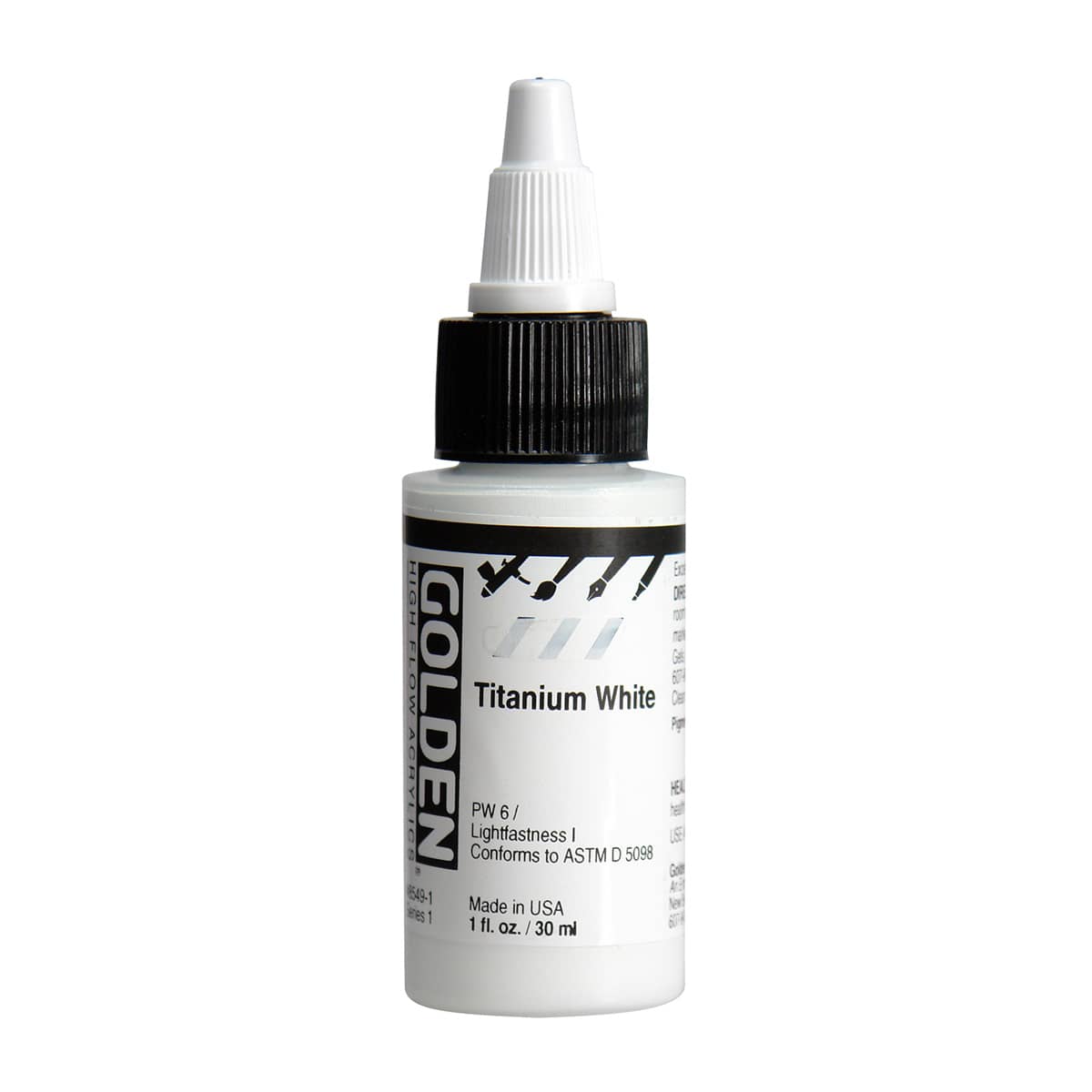 Golden High Flow Acrylics 1 oz., Titanium White