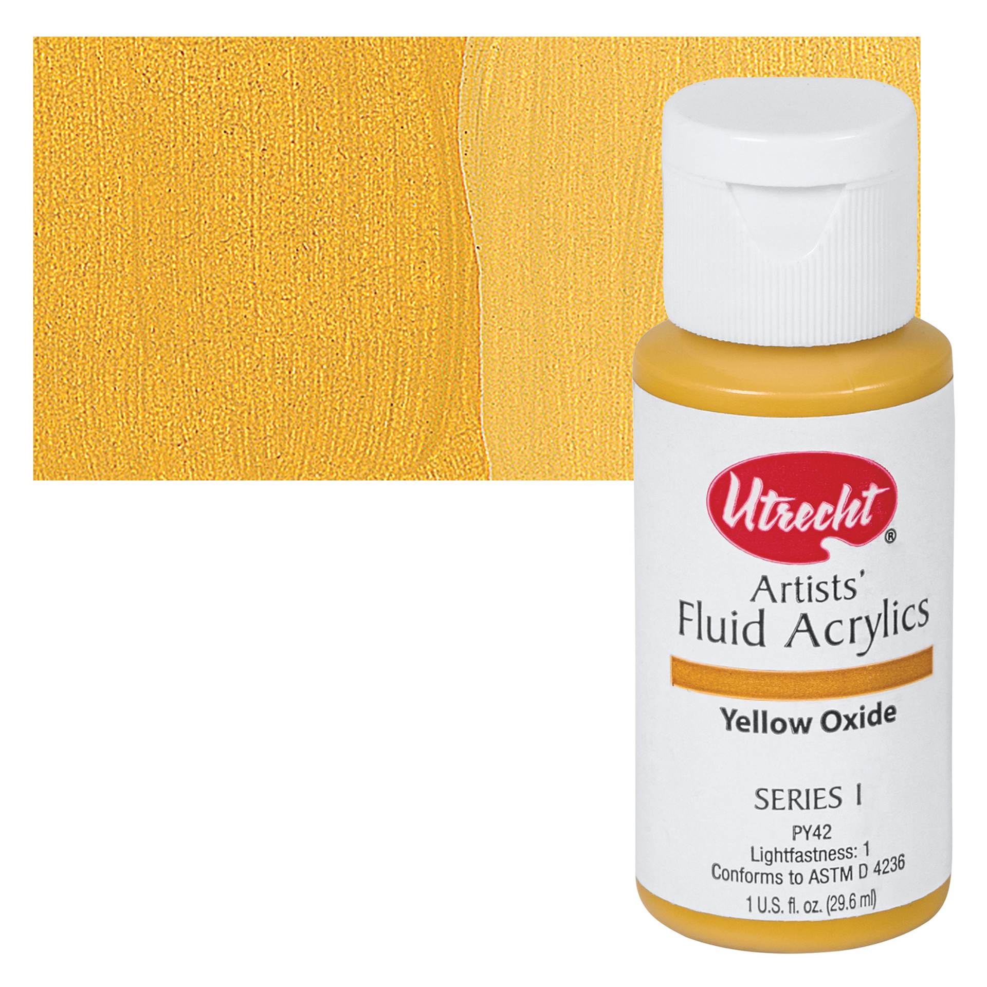 Utrecht Artists' Fluid Acrylic Paint - Yellow Oxide swatch