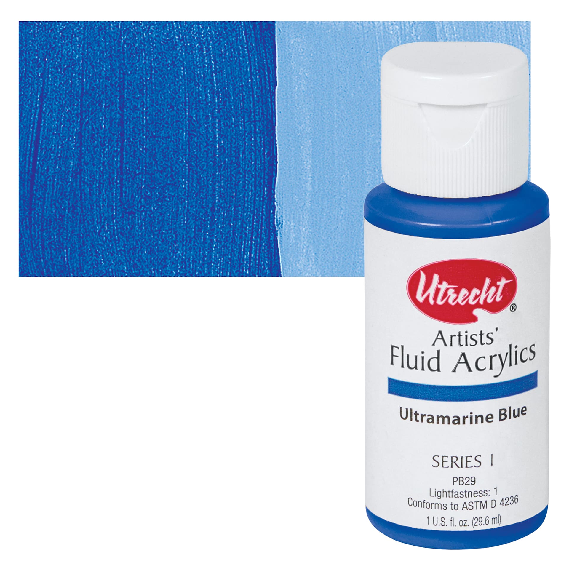 Utrecht Artists' Fluid Acrylic Paint - Ultramarine Blue swatch