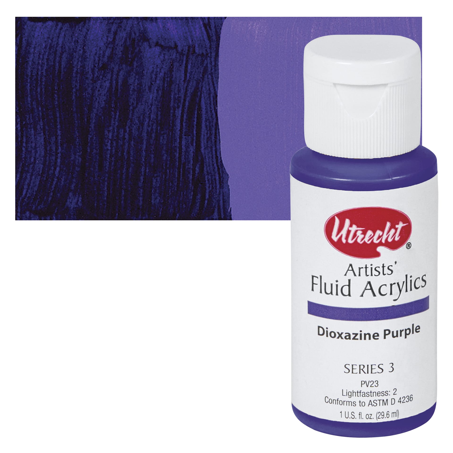 Utrecht Artists' Fluid Acrylic Paint - Dioxazine Purple swatch