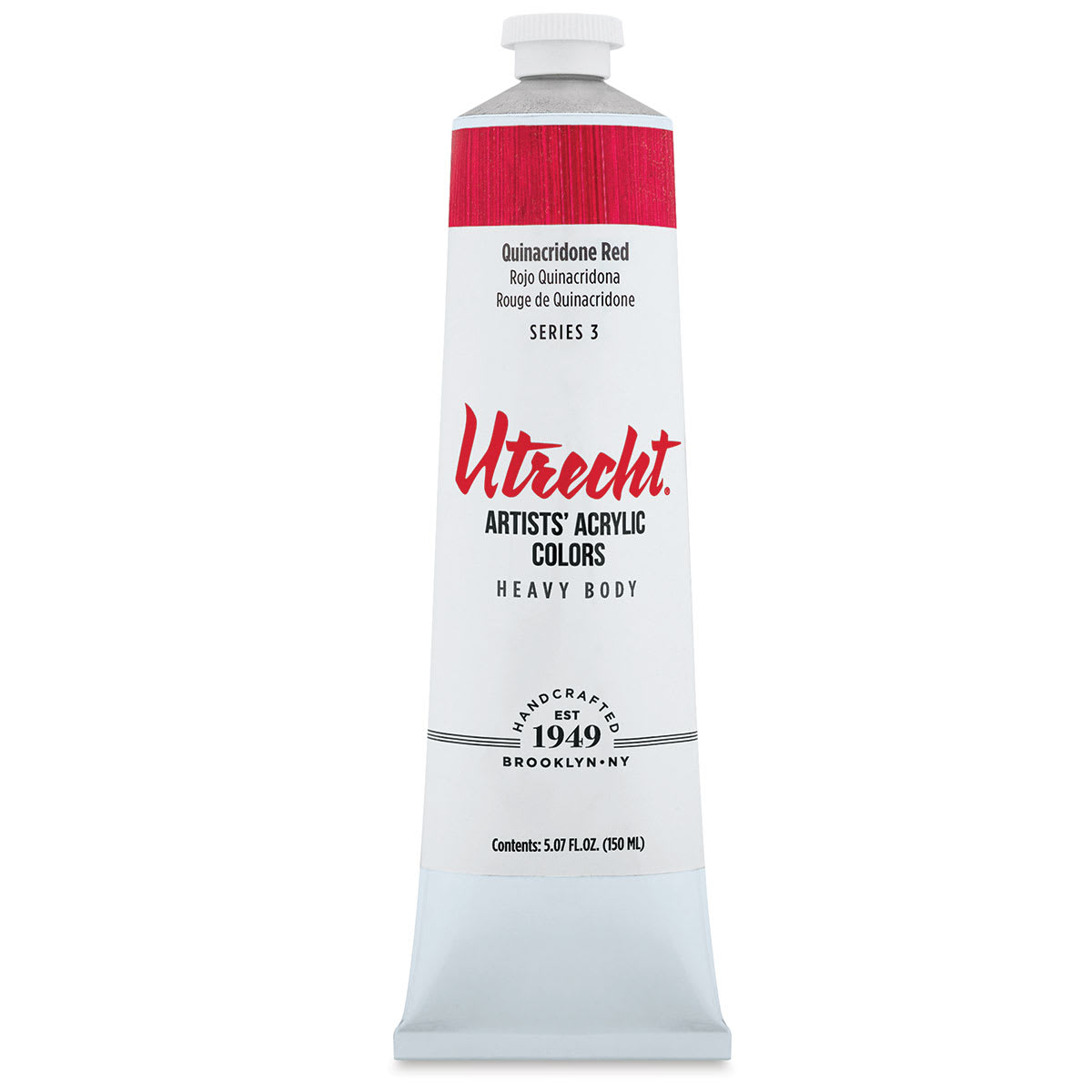 Utrecht Artists' Acrylic Paint - Quinacridone Red, 5 oz tube