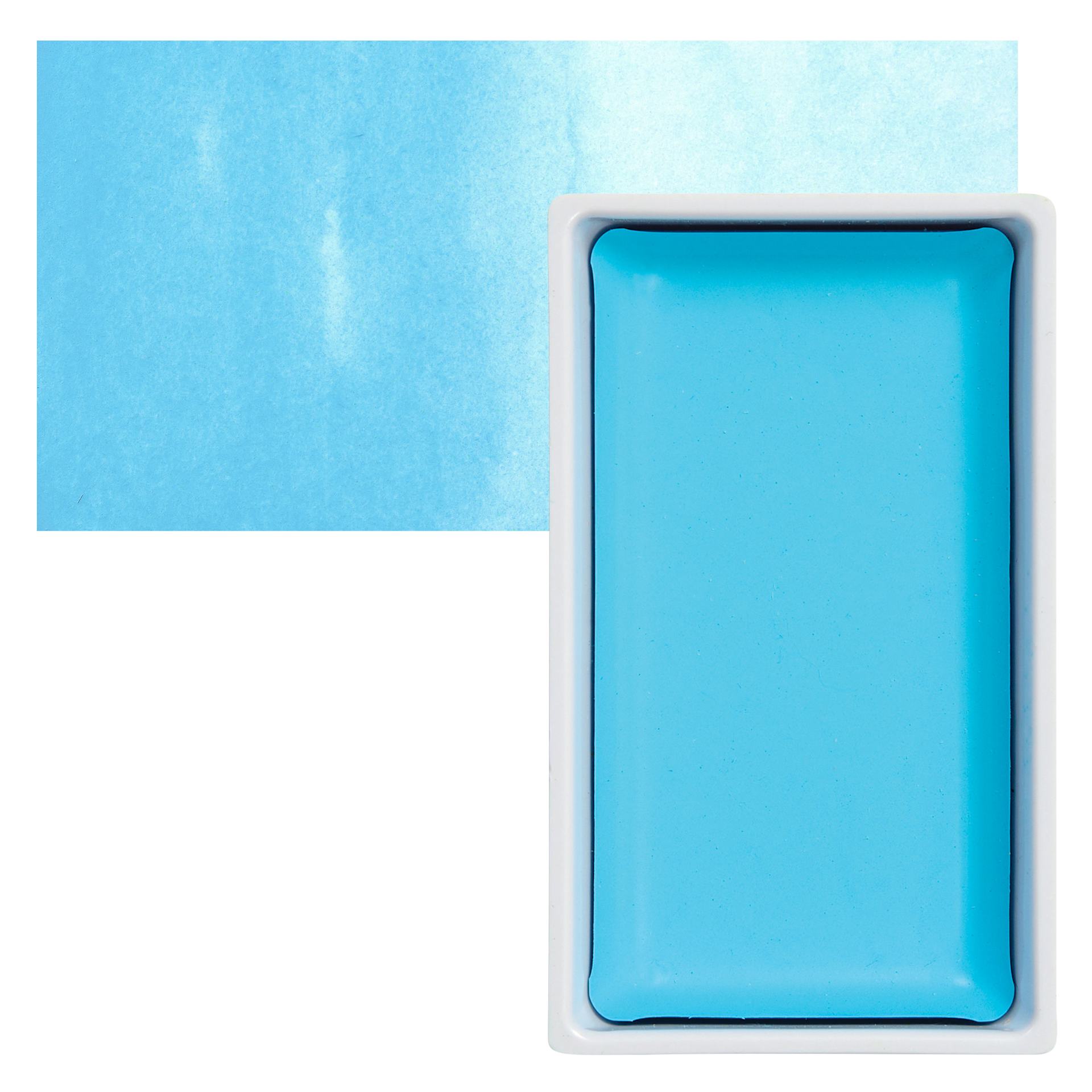 Kuretake Gansai Tambi Watercolor Pan - Horizon Blue pan and swatch