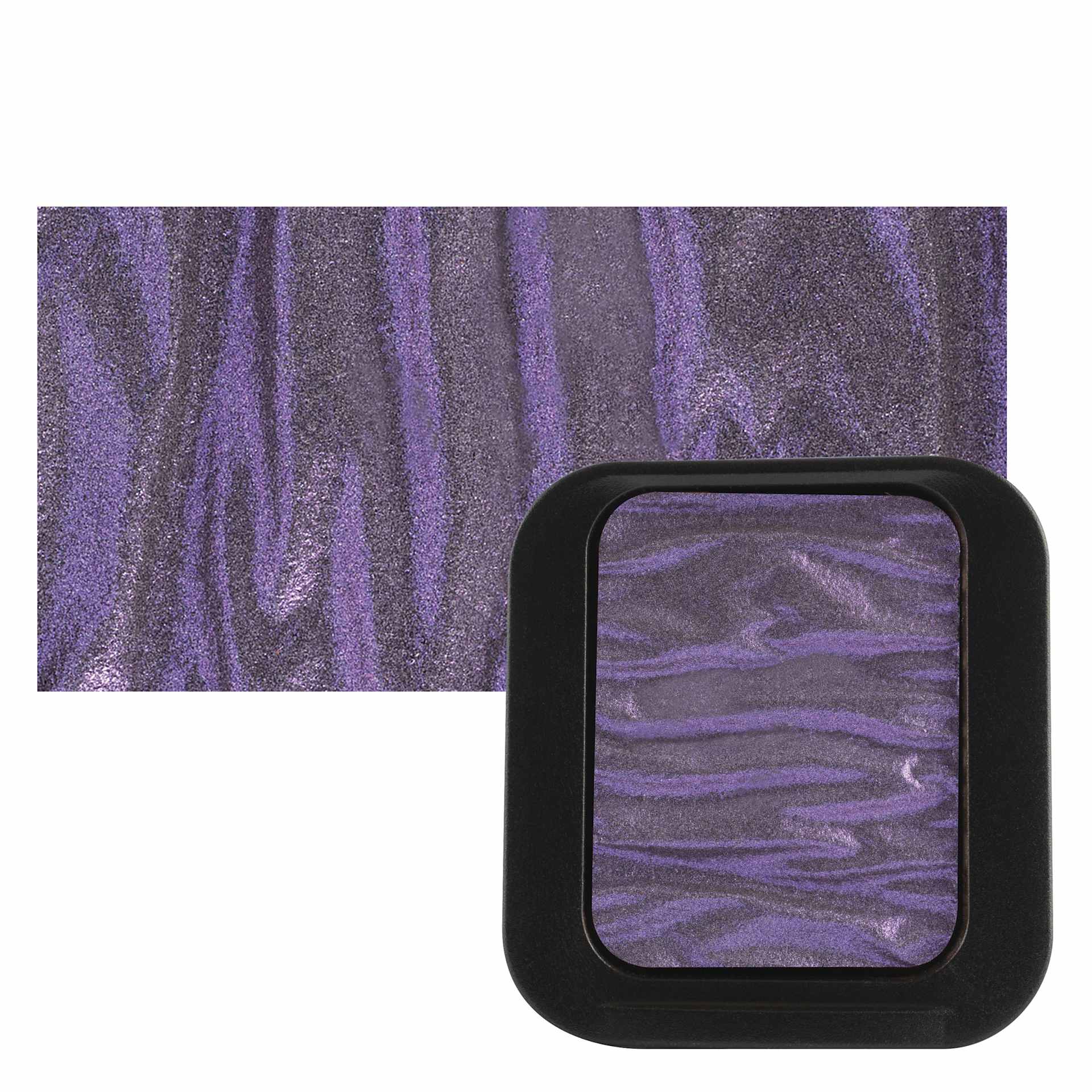 Finetec Artist Mica Watercolor - Amethyst pan and swatch