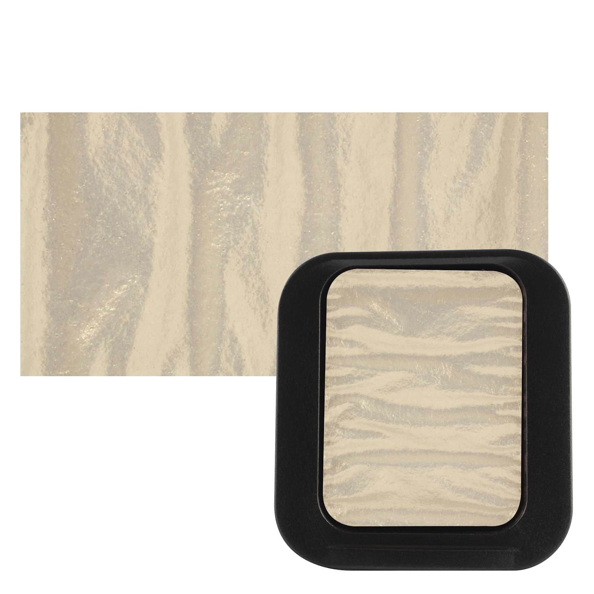 Finetec Artist Mica Watercolor - Gold (Iridescent) pan and swatch