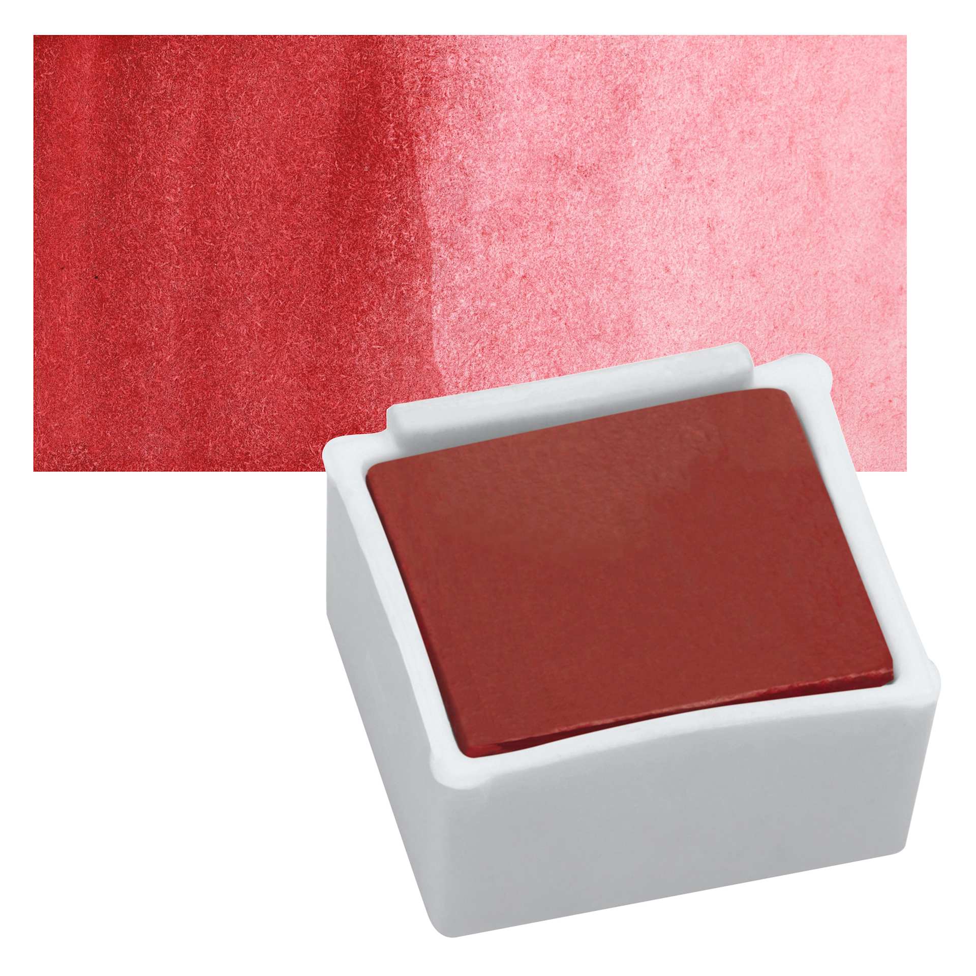 Derwent Inktense Paint Pan - Cherry pan and swatch