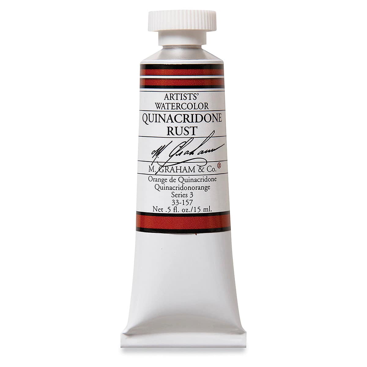 M. Graham Artists' Watercolor - Quinacridone Rust, 15 ml tube