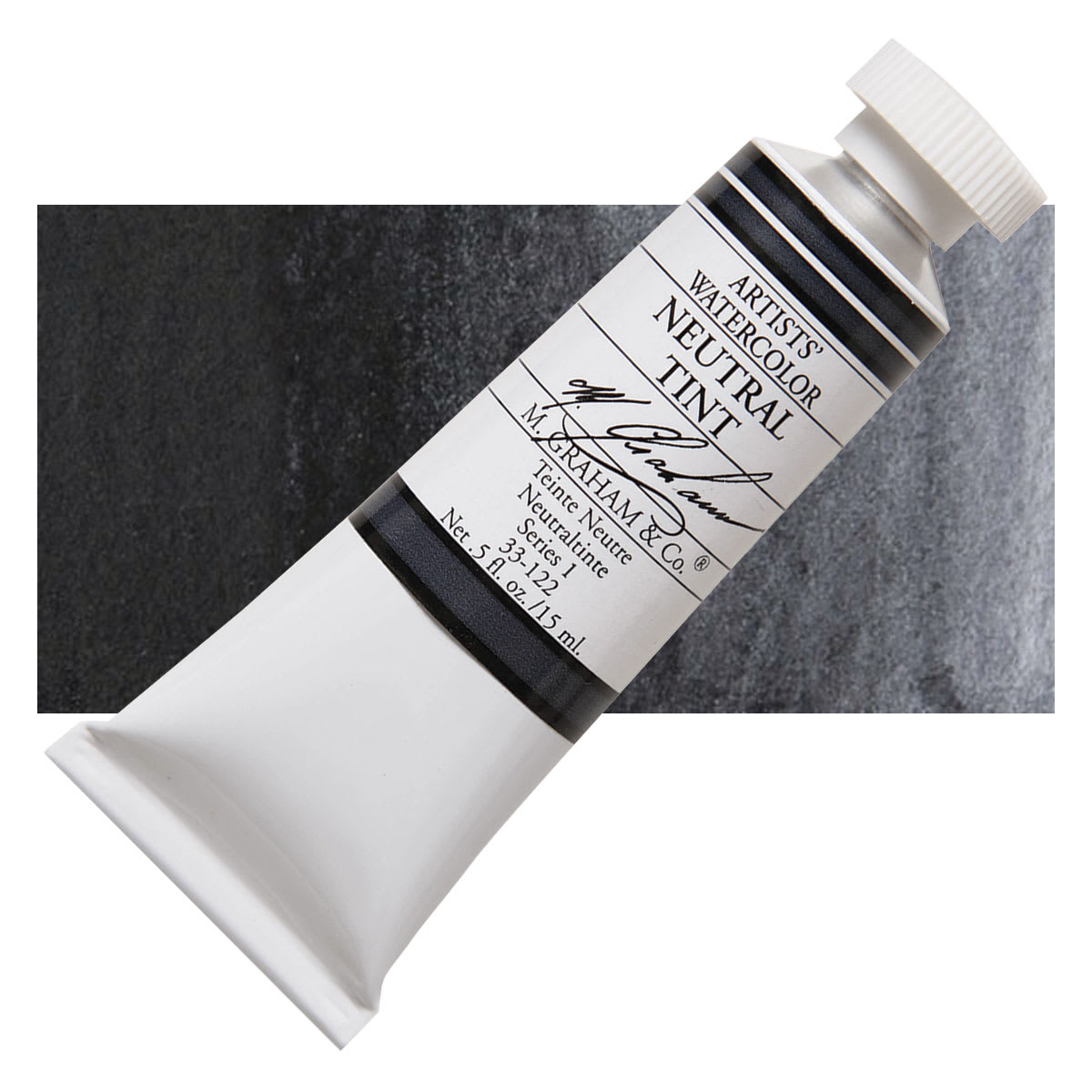 M. Graham Artists' Watercolor - Neutral Tint, 15 ml tube and swatch