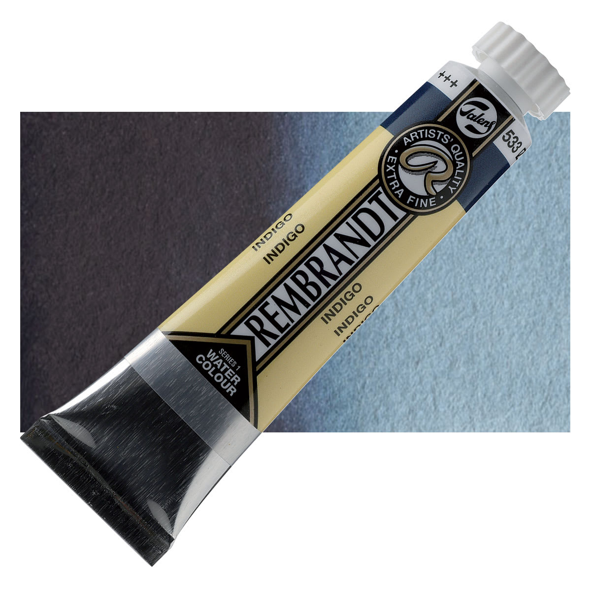 Rembrandt Artist Watercolor - Indigo, 20 ml tube and swatch