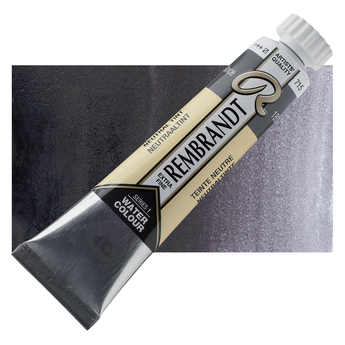 Rembrandt Artist Watercolor - Neutral Tint, 20 ml Tube and swatch