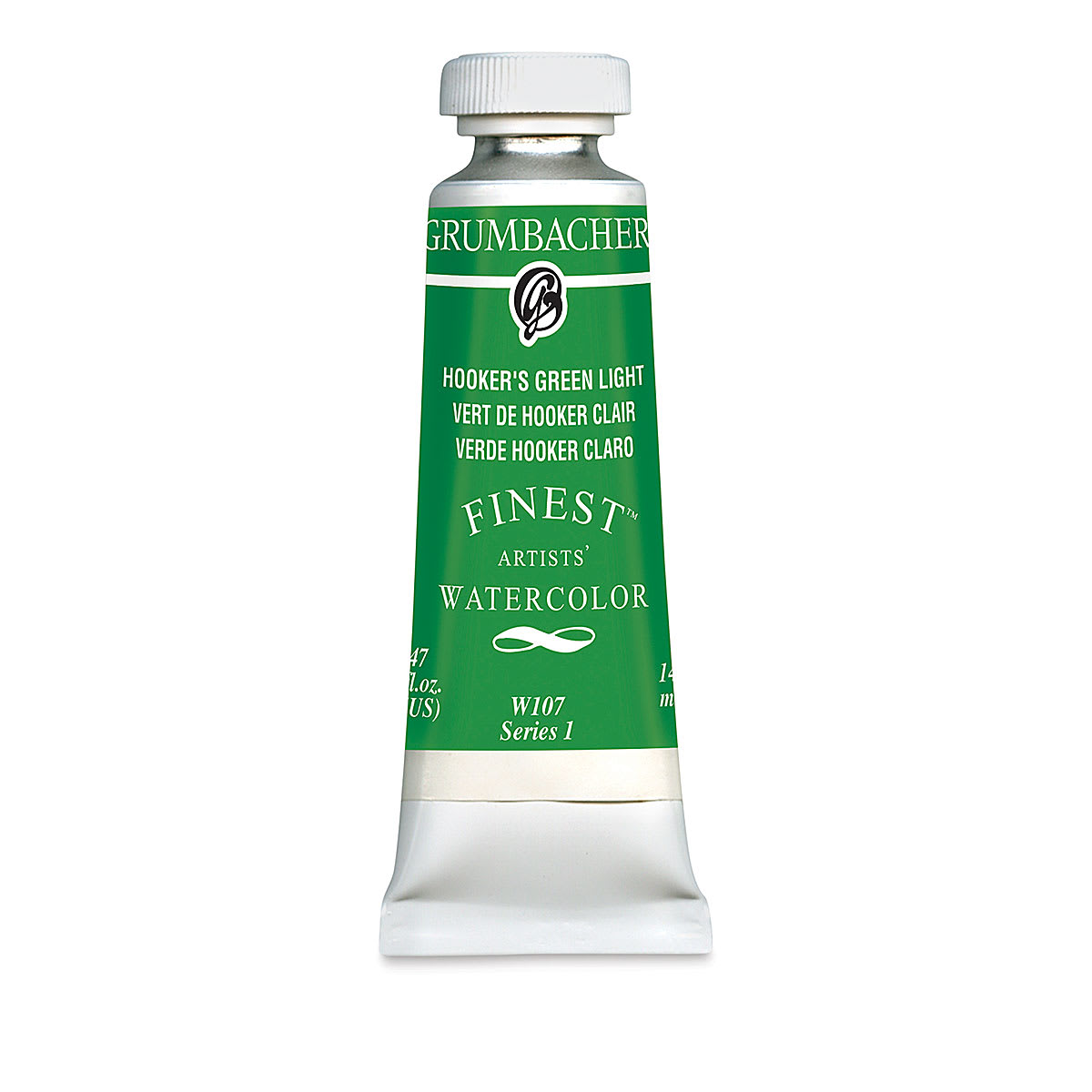 Grumbacher Finest Artists' Watercolor - Hookers Green Light, 14 ml tube