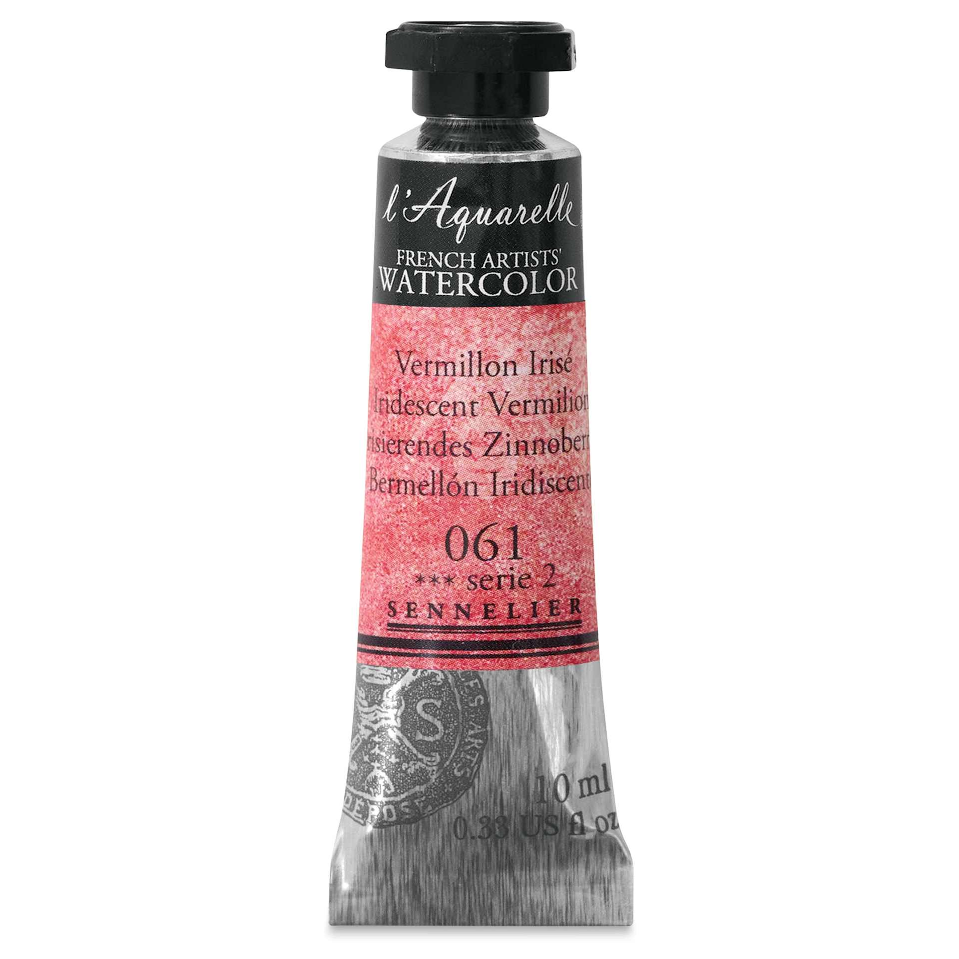 Sennelier French Artists' Watercolor - Iridescent Vermilion, 10 ml Tube