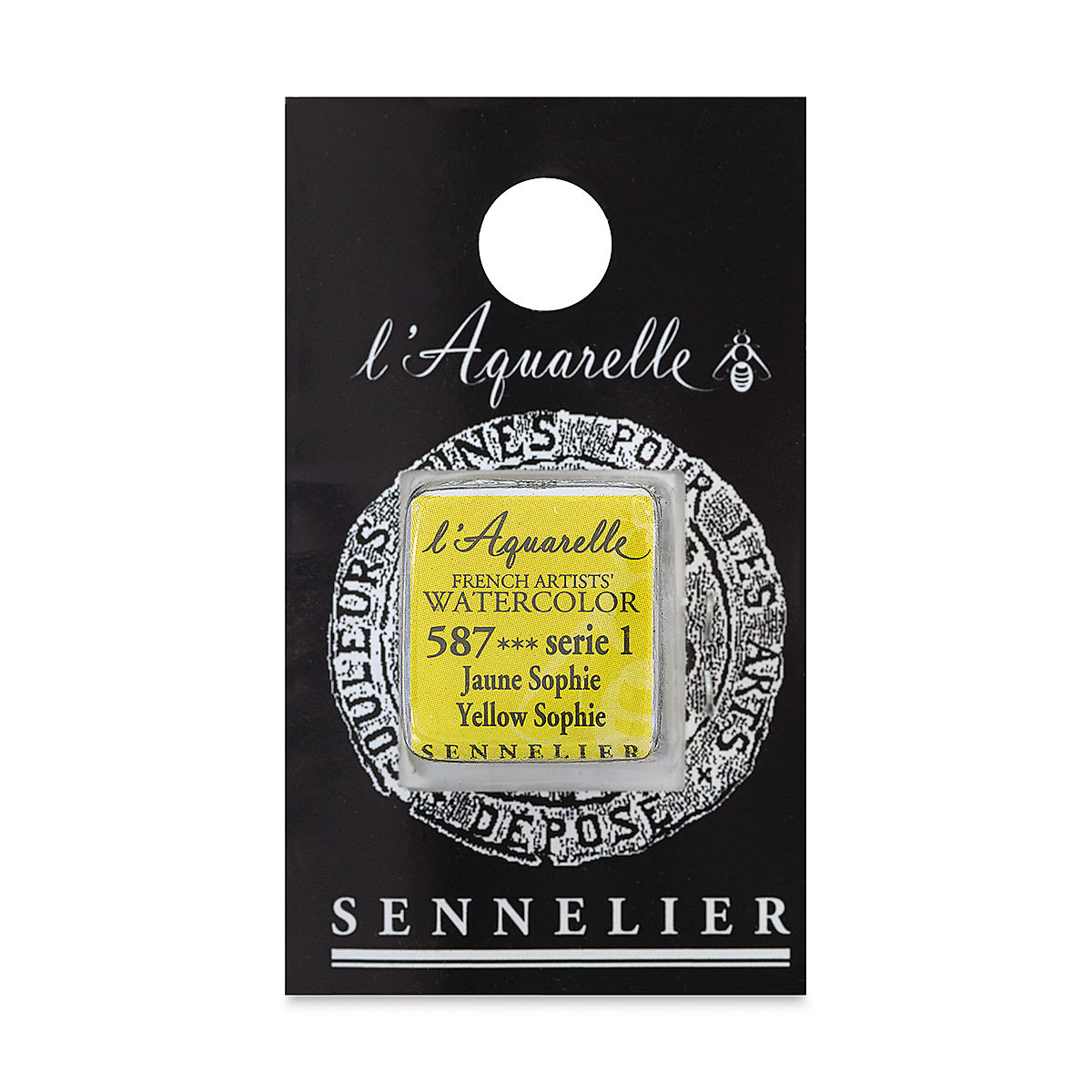 Sennelier French Artists' Watercolor - Yellow Sophie, Half Pan