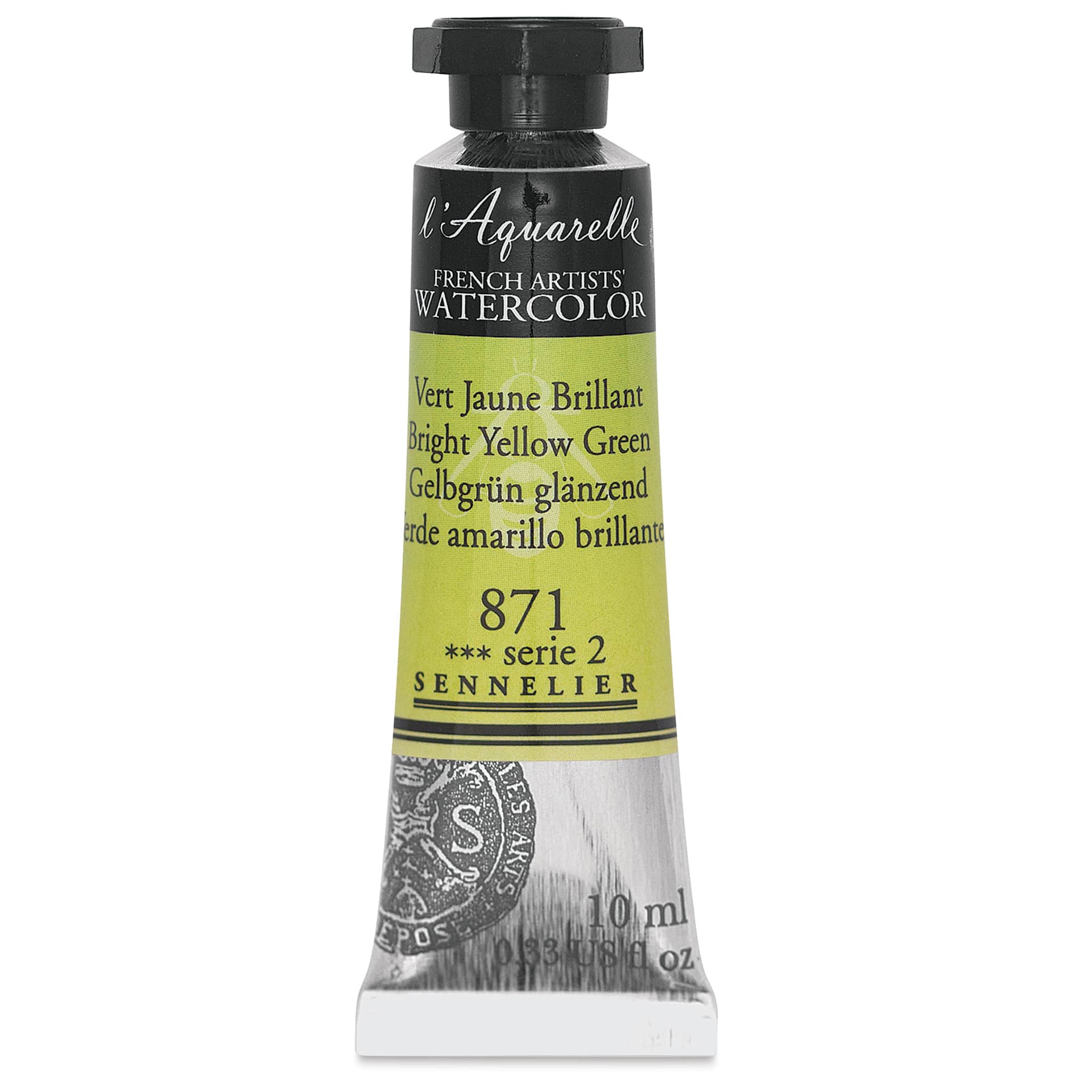 Sennelier French Artists' Watercolor - Bright Yellow Green, 10 ml, Tube