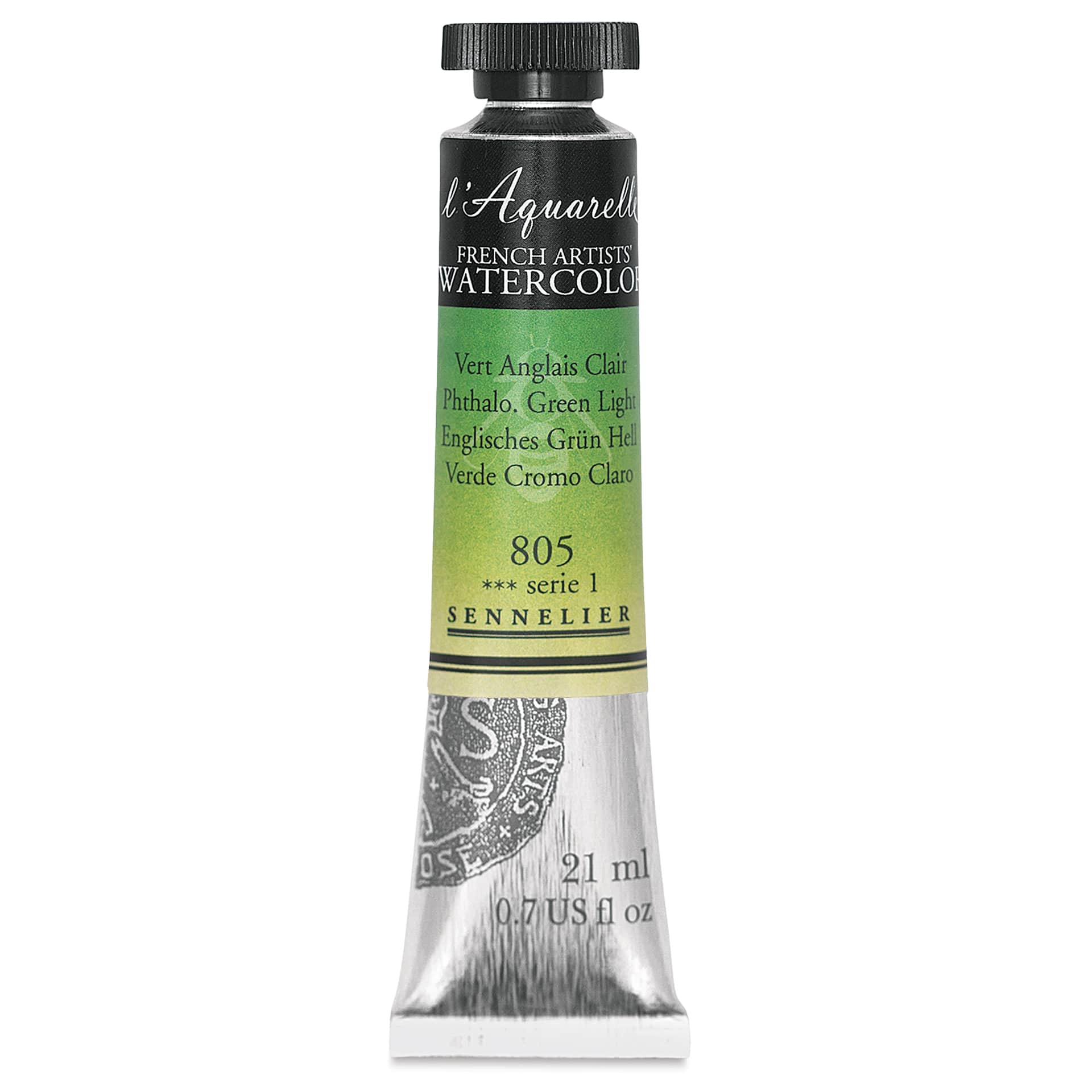Sennelier French Artists' Watercolor - Phthalo Green Light, 21 ml, Tube