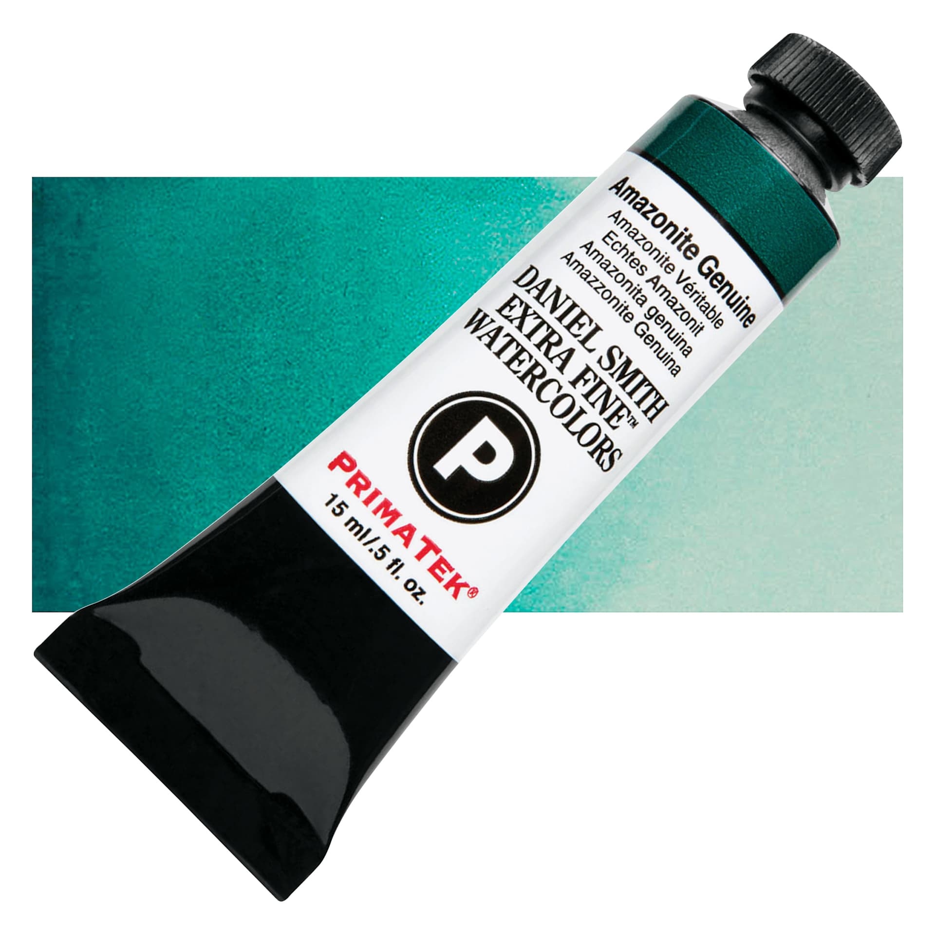 Daniel Smith Extra Fine Watercolor - PrimaTek, Amazonite Genuine, 15 ml Tube and swatch