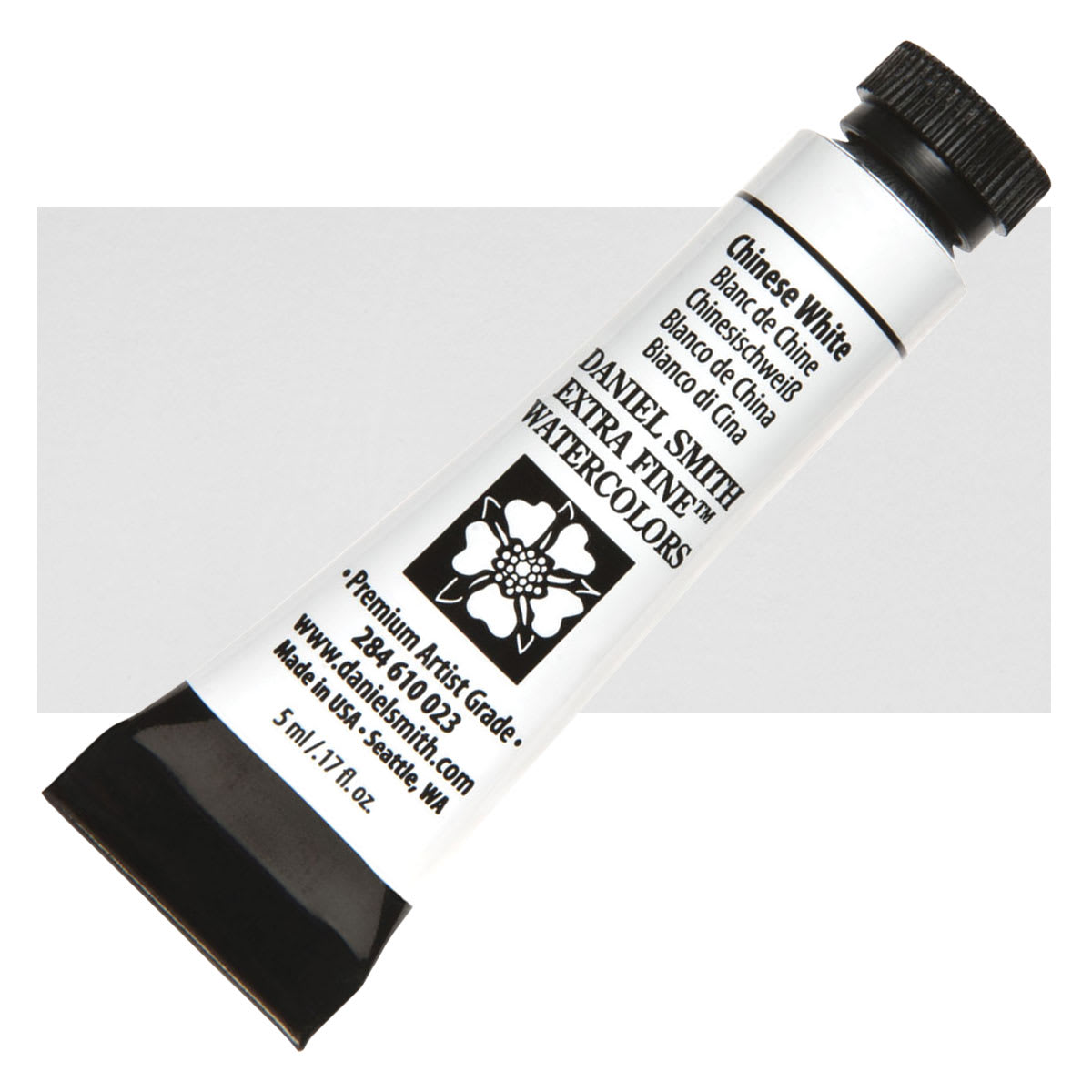 Daniel Smith Extra Fine Watercolor - Chinese White, 5 ml Tube and swatch