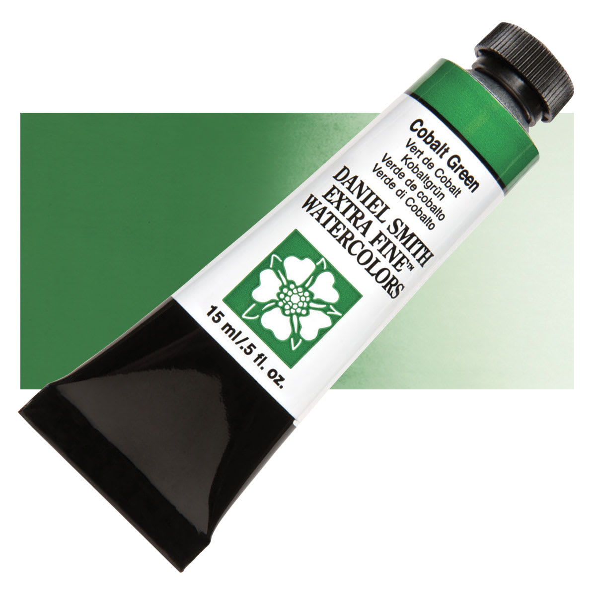 Daniel Smith Extra Fine Watercolor - Cobalt Green, 15 ml Tube and swatch