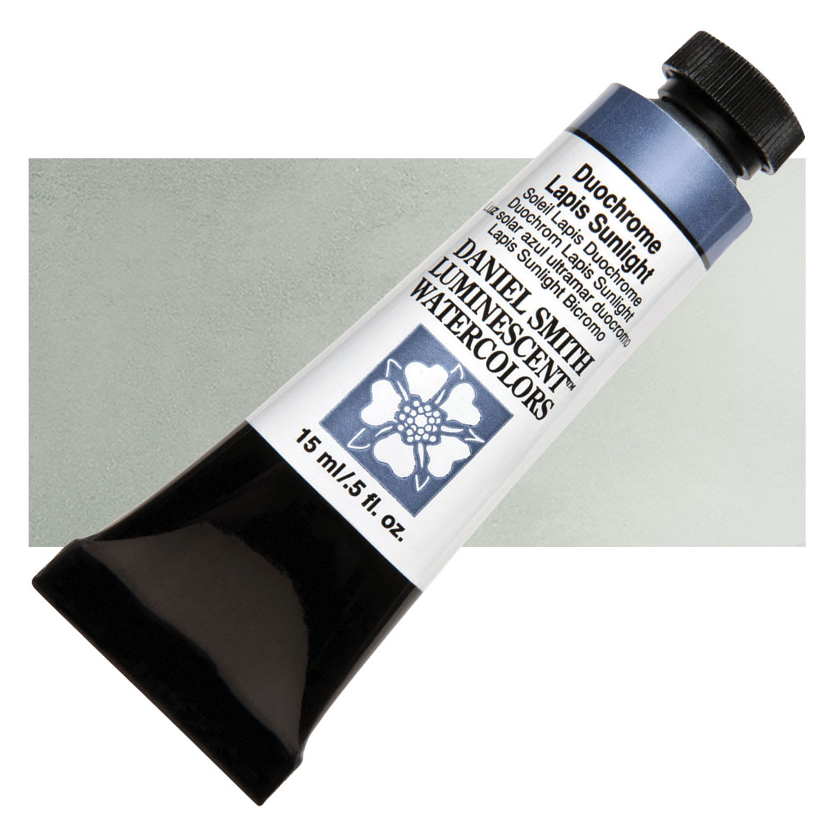 Daniel Smith Luminescent Watercolor - Duochrome Lapis Sunlight, 15 ml, Tube and swatch