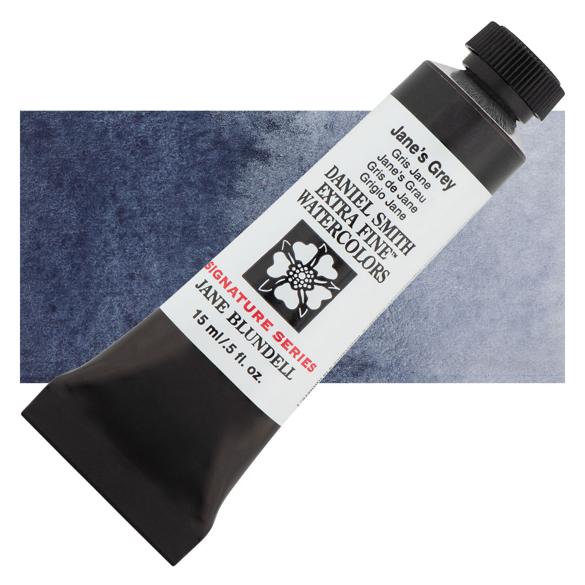 Daniel Smith Extra Fine Watercolor - Jane’s Grey, 15 ml tube and swatch