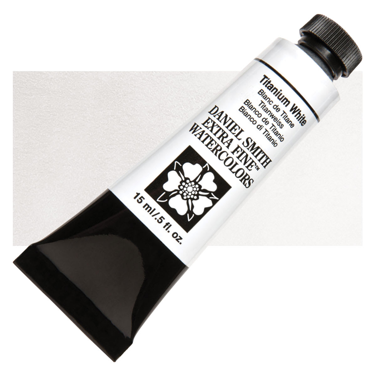 Daniel Smith Extra Fine Watercolor - Titanium White, 15 ml Tube and swatch