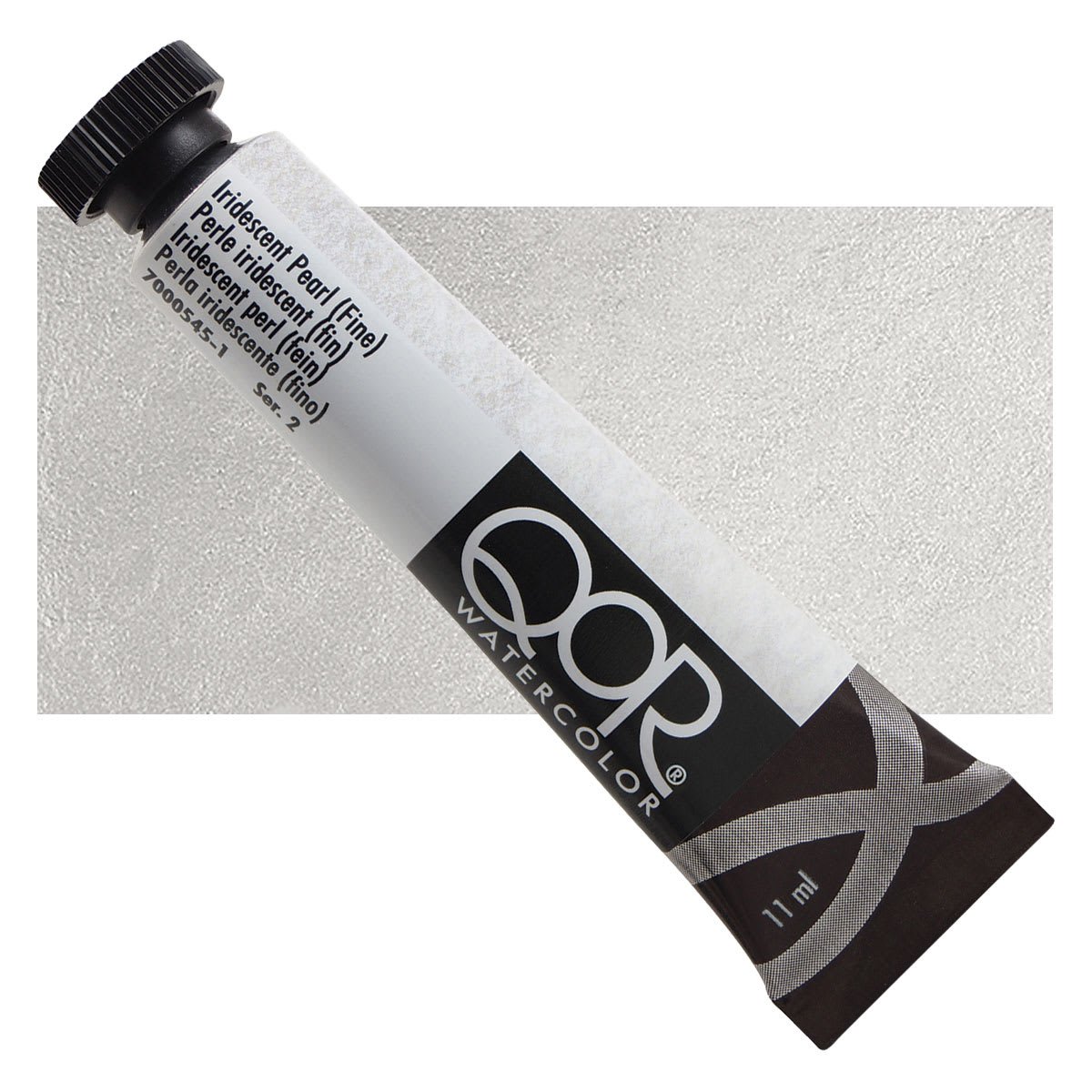 QoR Modern Watercolor - Iridescent Pearl (Fine), 11 ml tube  and swatch