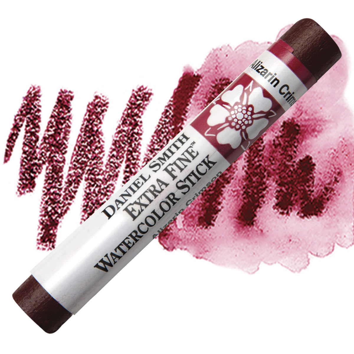 Daniel Smith Watercolor Stick - Alizarin Crimson stick and swatch