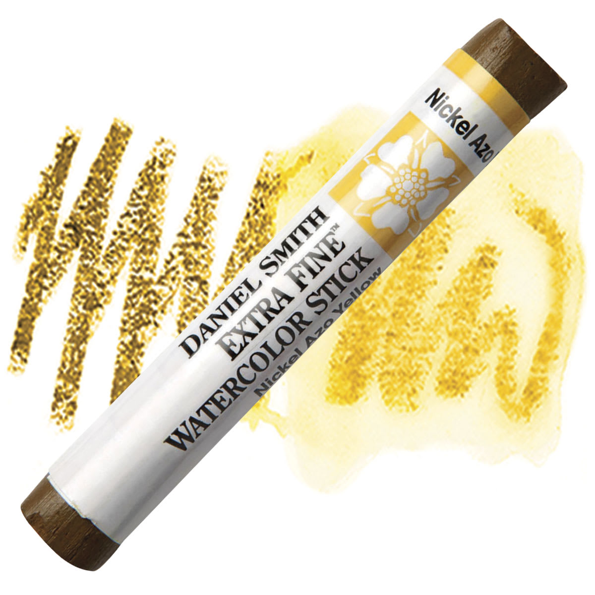 Daniel Smith Watercolor Stick - Nickel Azo Yellow stick and swatch