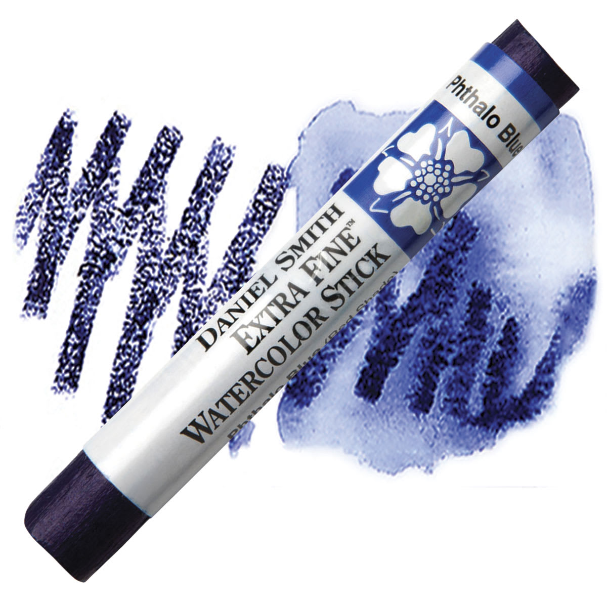 Daniel Smith Watercolor Stick - Phthalo Blue (Red Shade) stick and swatch