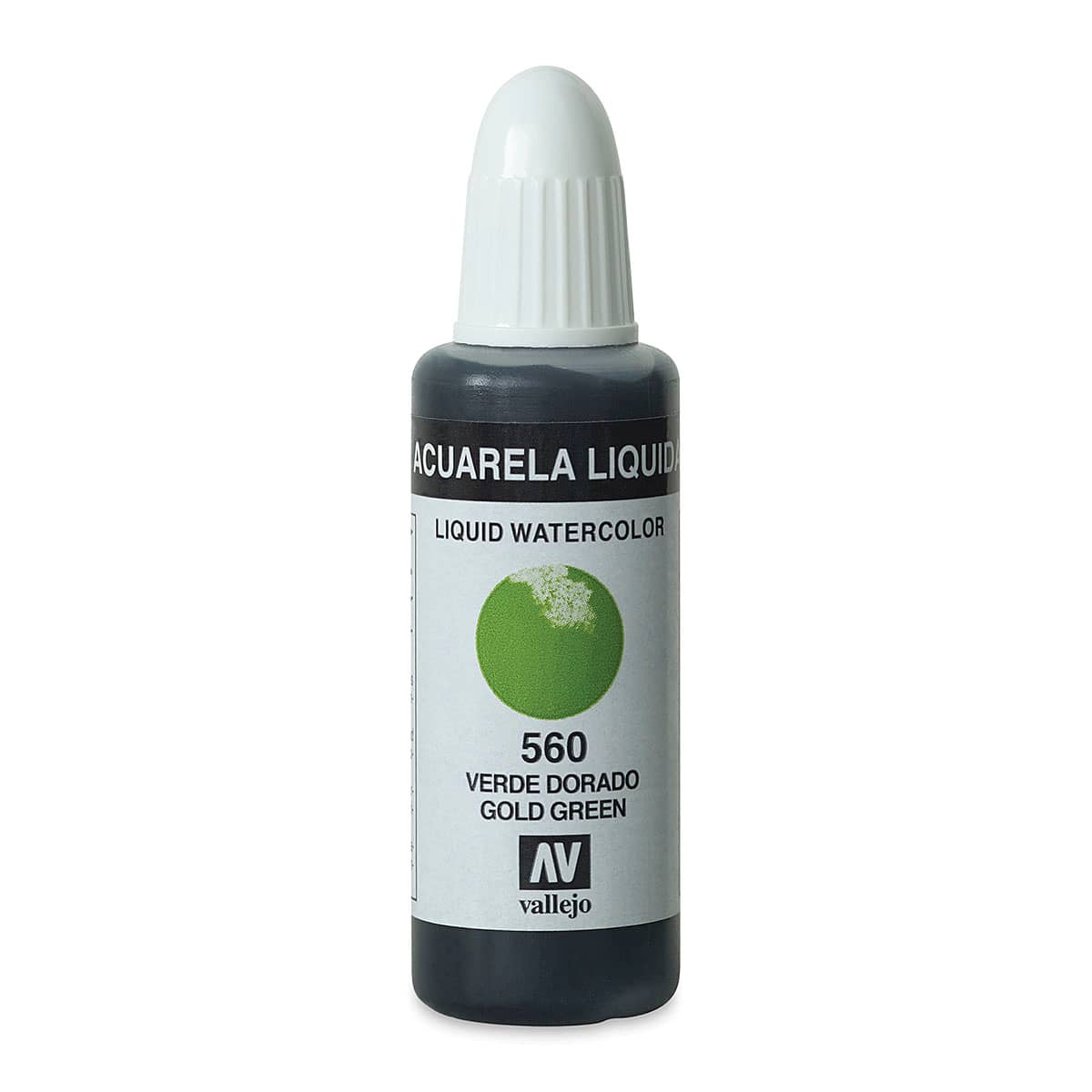 Vallejo Liquid Watercolor - Gold Green, 32 ml
