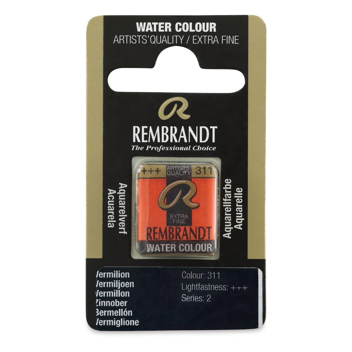 Rembrandt Watercolor Half Pan - Vermilion