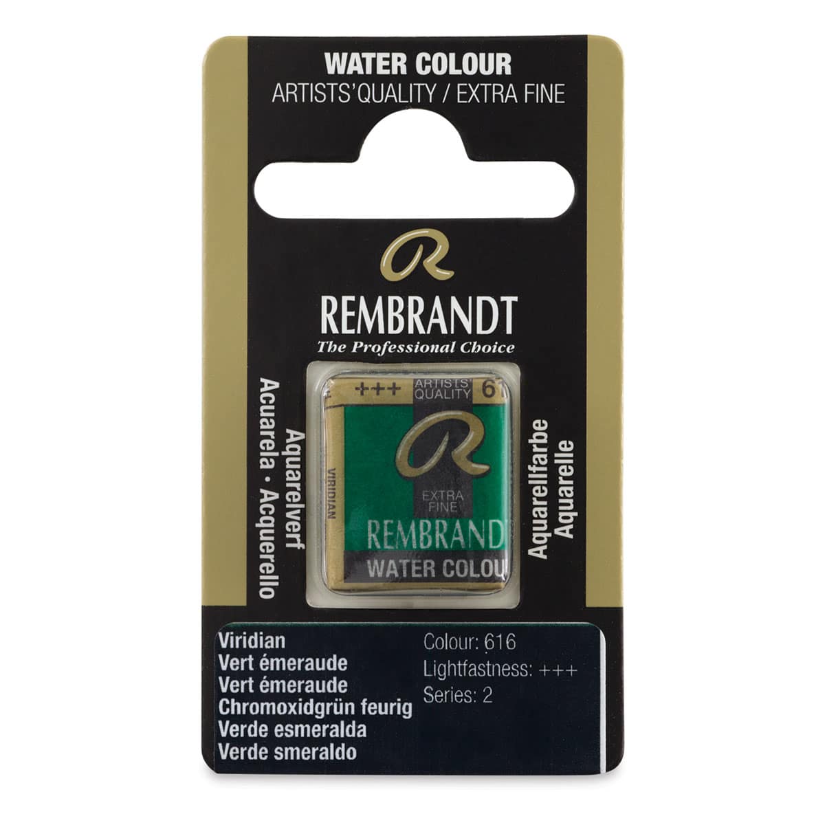 Rembrandt Watercolor Half Pan - Viridian