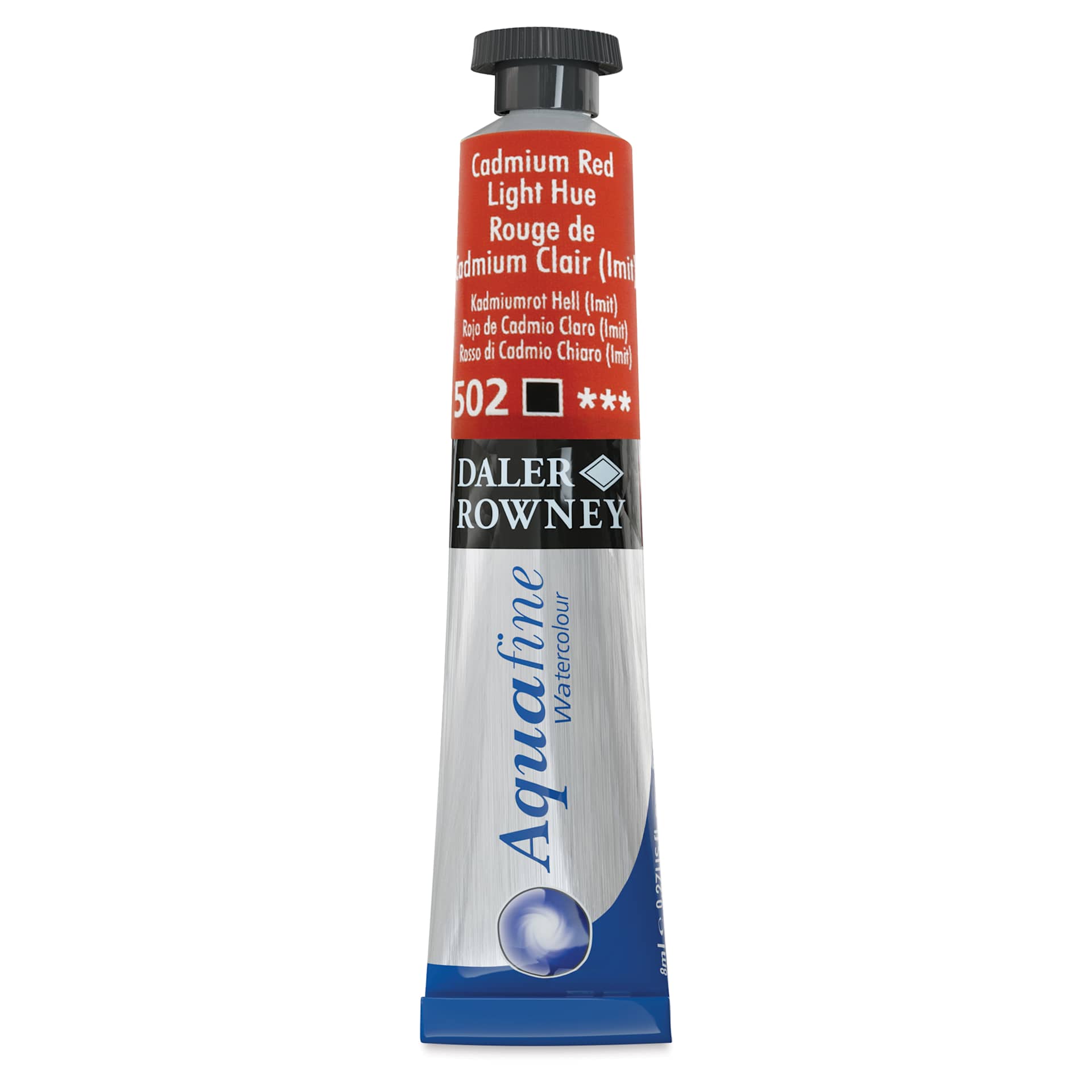 Daler-Rowney Aquafine Watercolor - Cadmium Red Light, 8 ml Tube