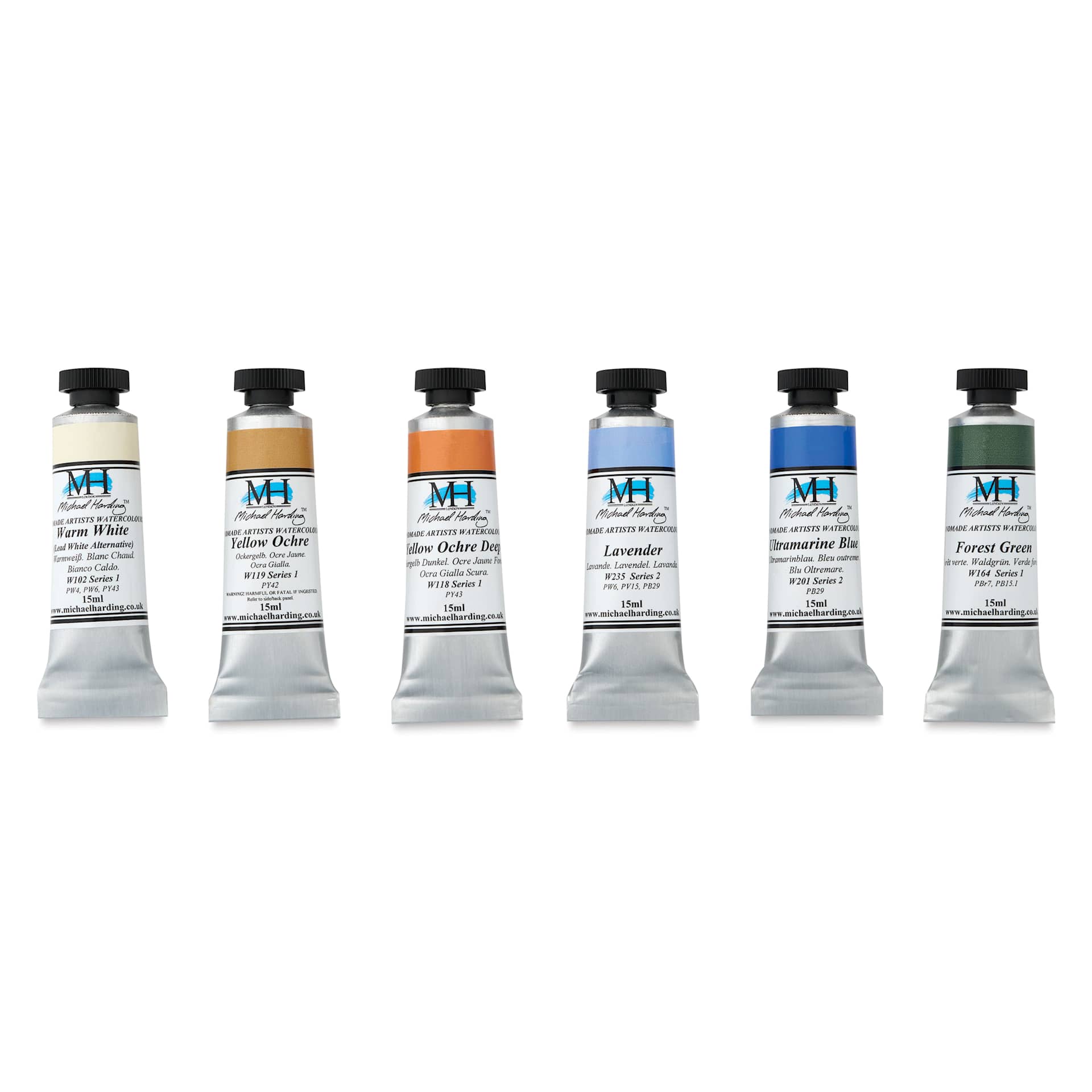 Michael Harding Artists Watercolors - Set of 6, Misty London, 15 ml